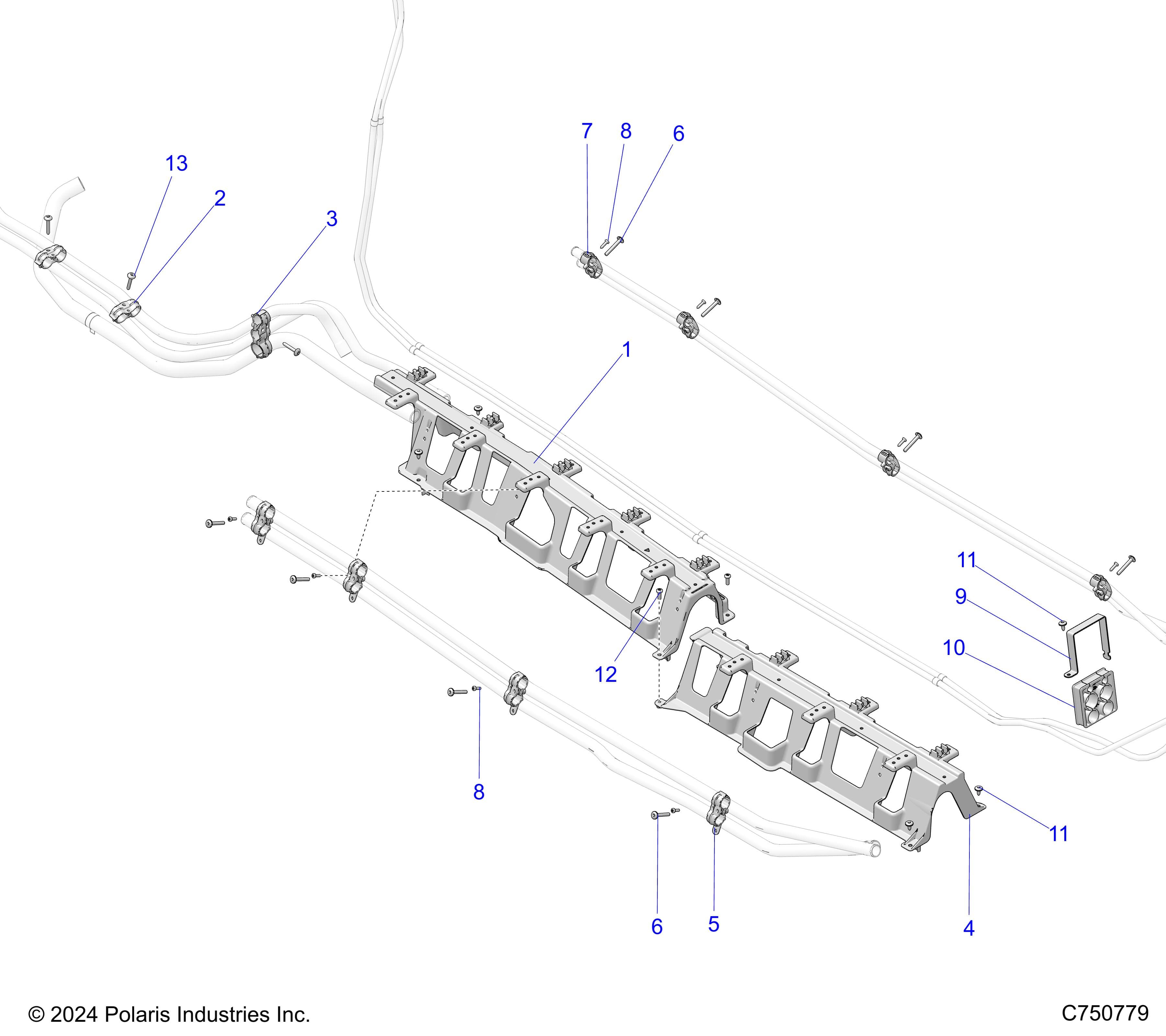 2026 RZR PRO XP 4 SPORT β ENGINE, COOLING MOUNTING - Z26X4E92A4/B4/A6/B6 (C750300) diagram