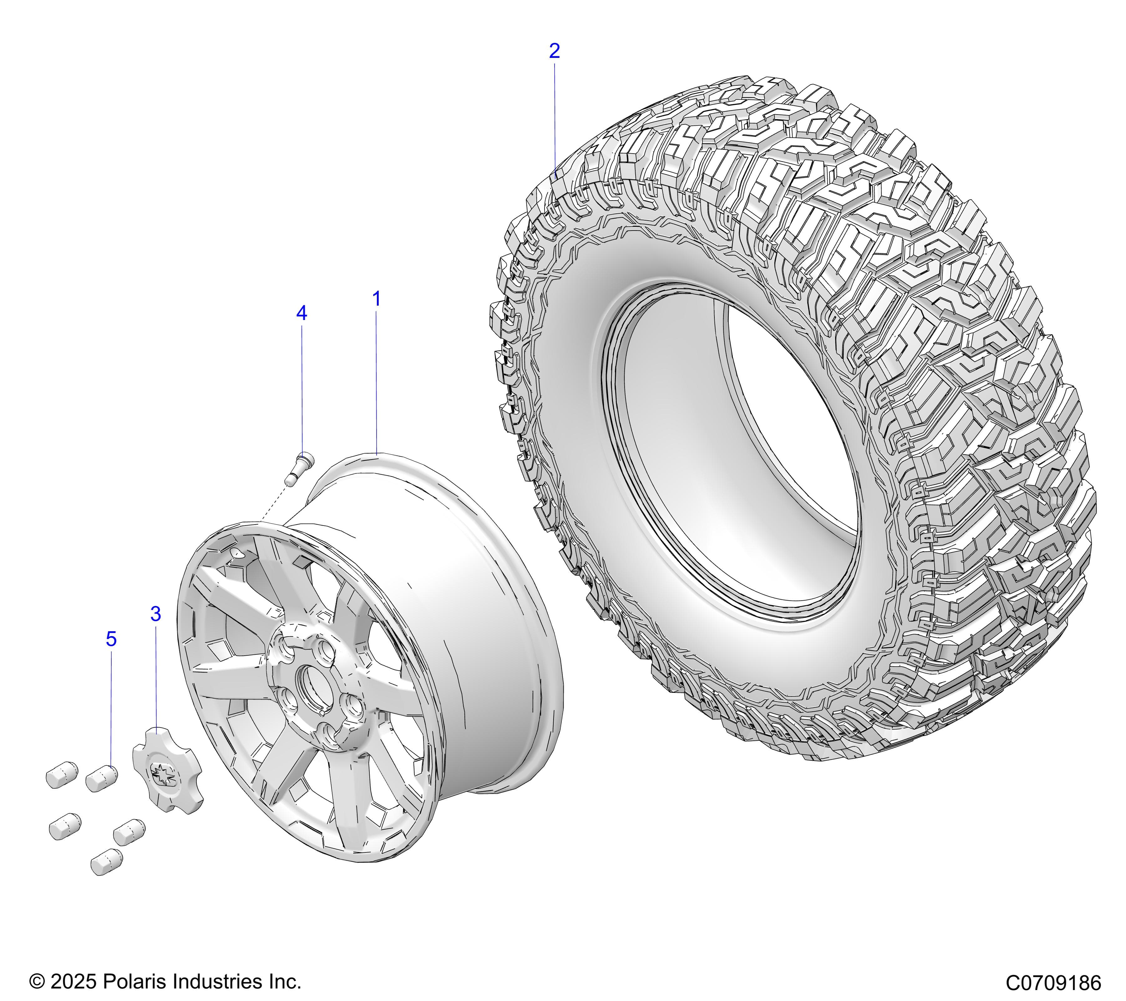 2026 POLARIS XPEDITION ADV 5 NORTHSTAR β WHEELS, FRONT & REAR diagram