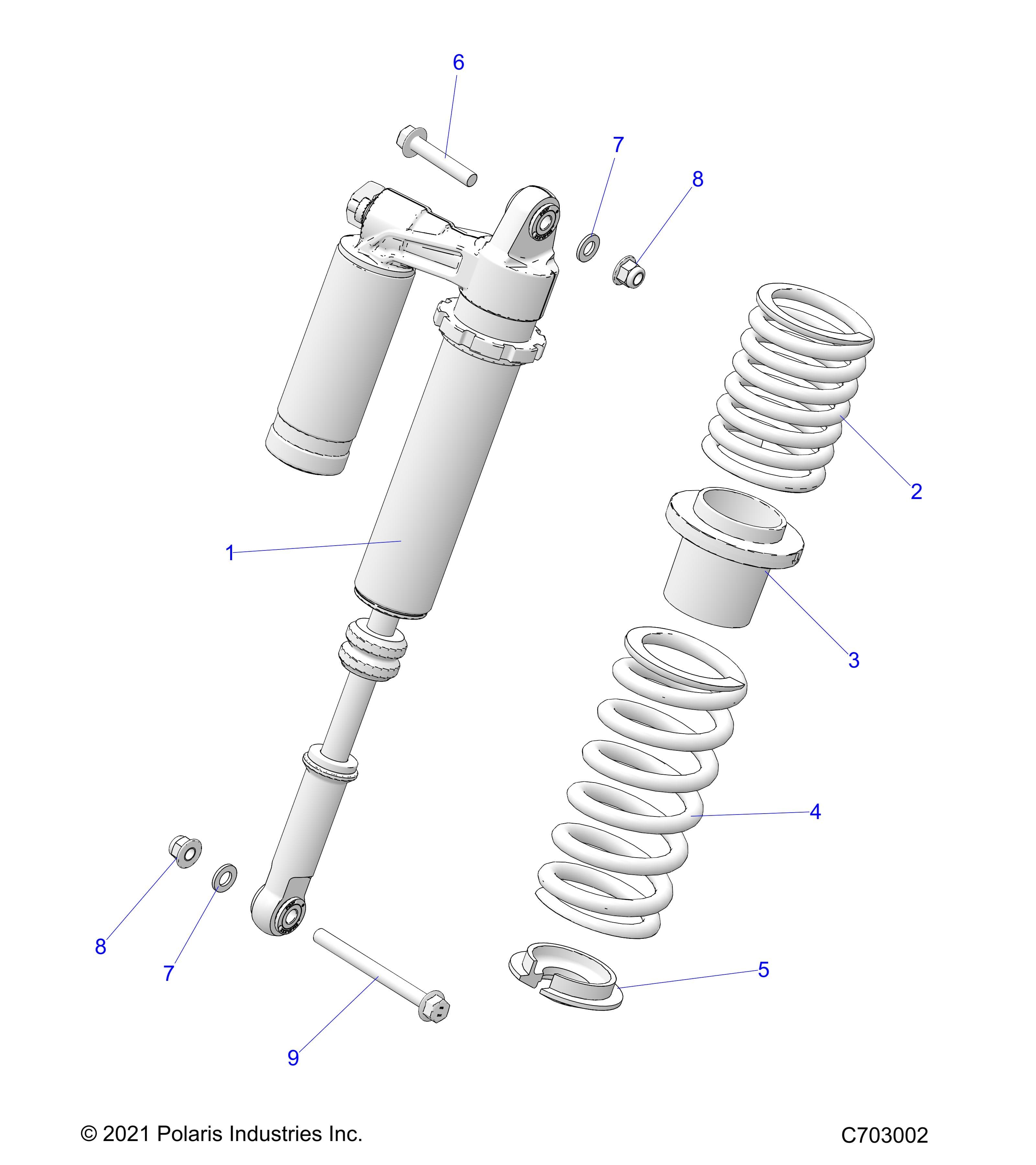 2026 POLARIS XPEDITION ADV 5 NORTHSTAR β SUSPENSION, REAR SHOCK MOUNTING diagram