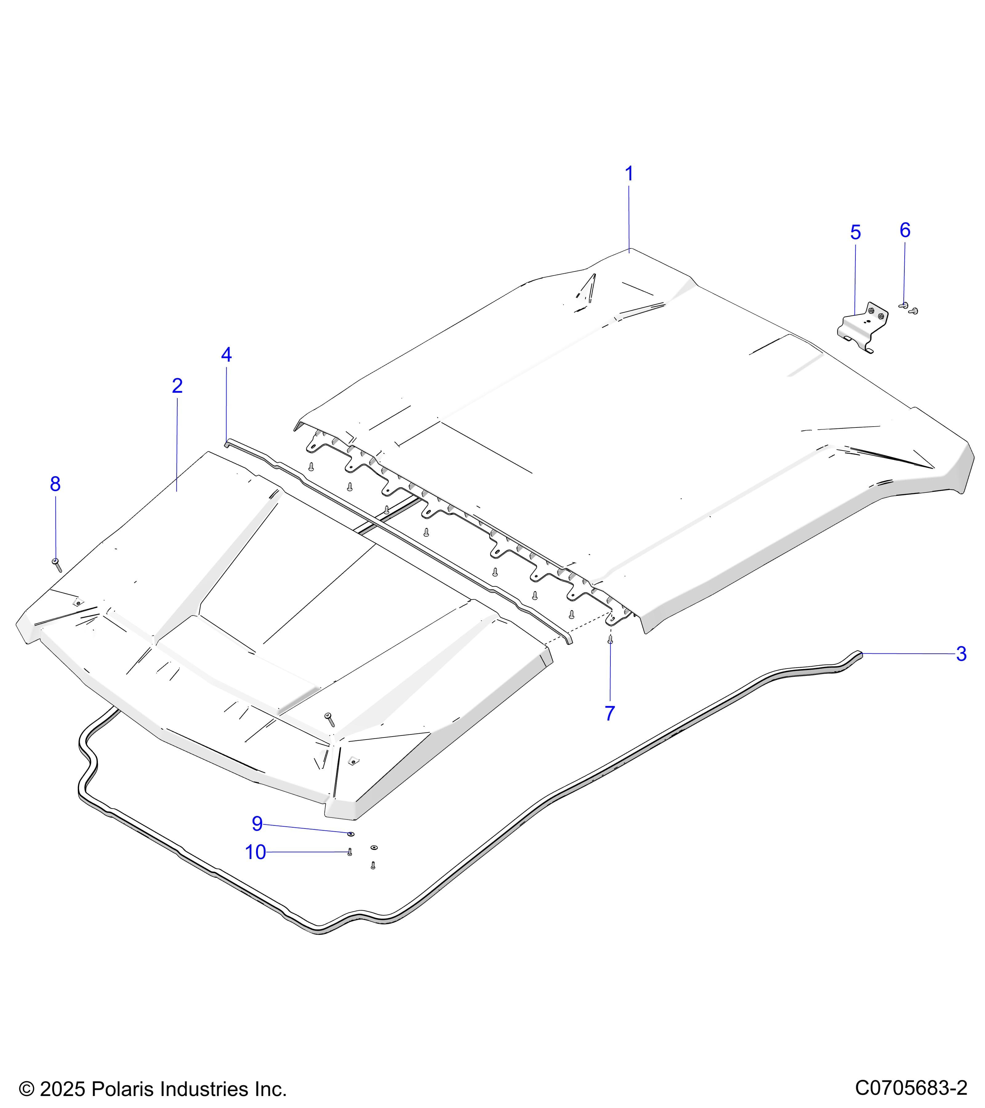2026 GENERAL XP4 1000 ULTIMATE — BODY, ROOF diagram