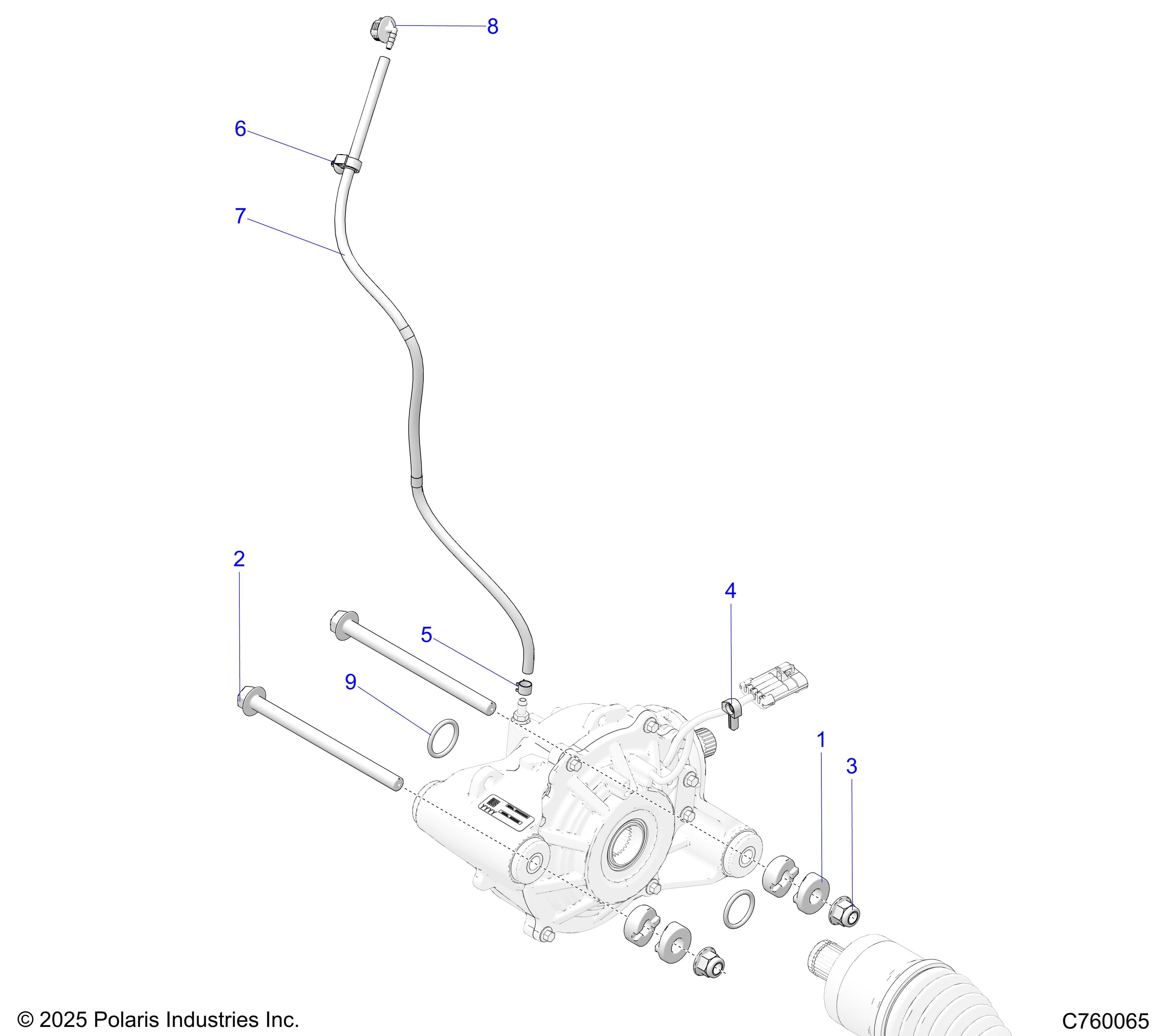 2026 RZR XP S 1000 ULTIMATE β DRIVE TRAIN, FRONT GEARCASE MOUNTING - Z26NEY99A4/B4/A6/B6 (C760065) diagram