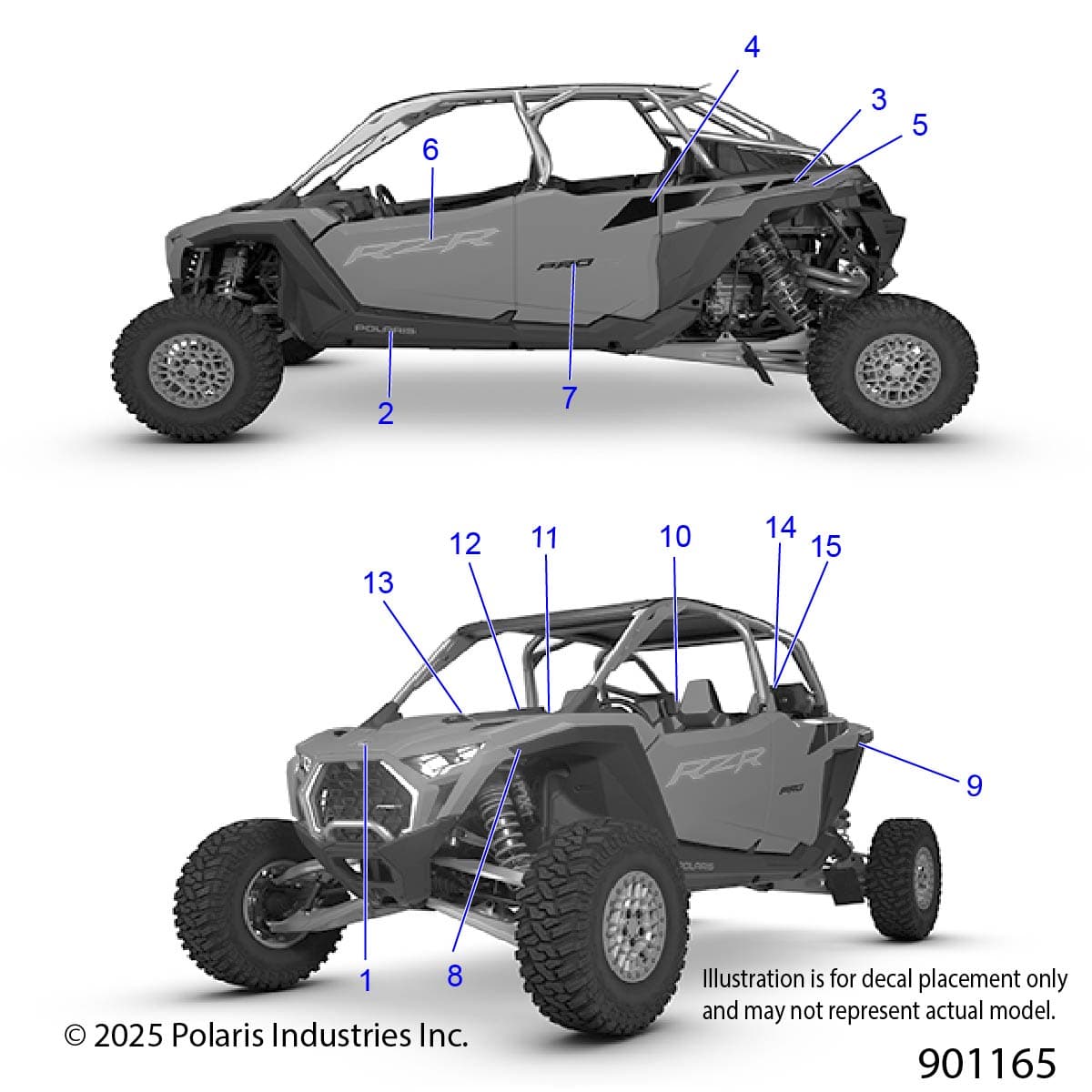 2026 RZR PRO R4 ULTIMATE β BODY, DECALS GRAPHICS - Z26R4K2KAV/BV (901165) diagram