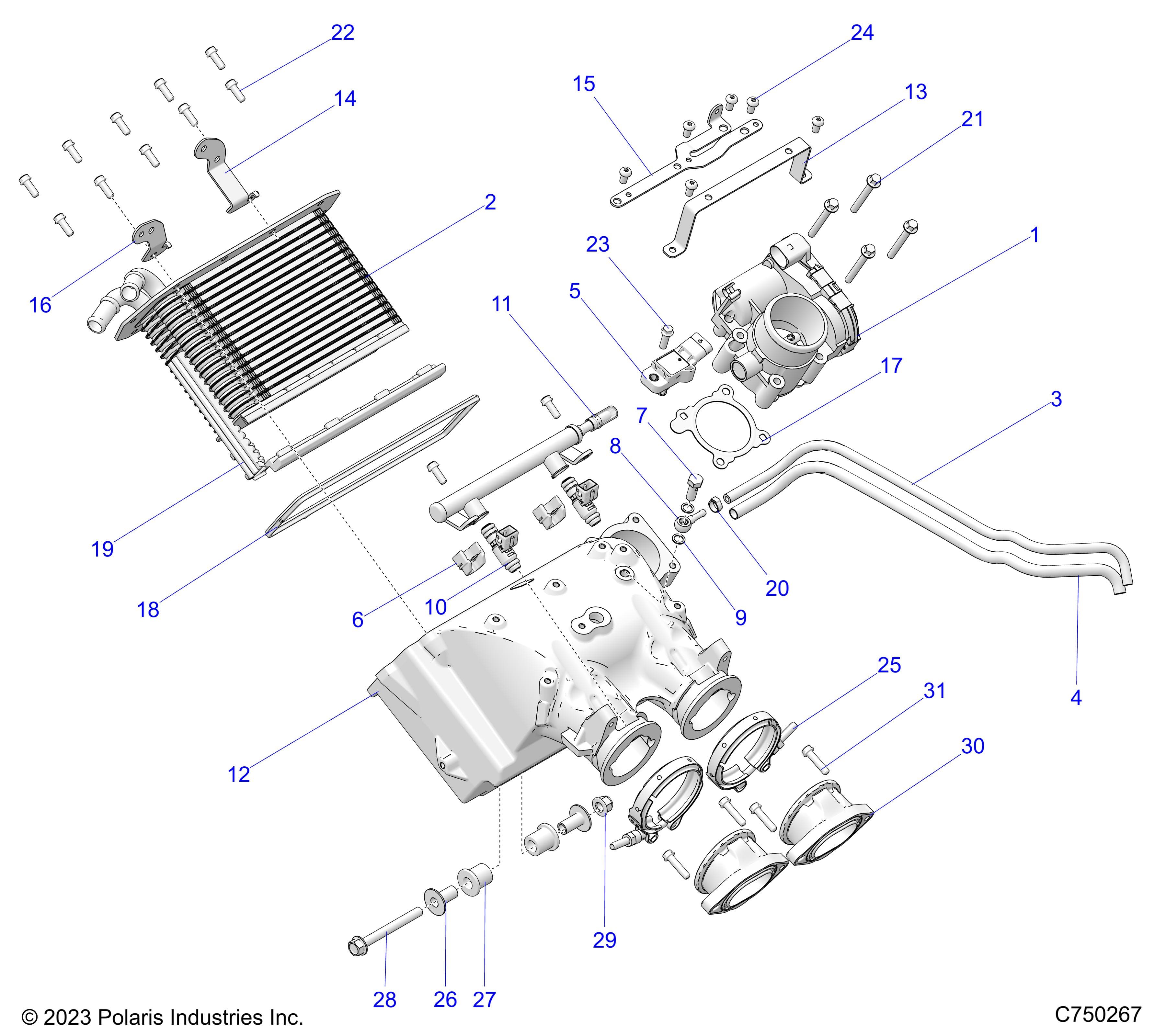 2026 RZR PRO S4 SPORT β ENGINE, AIR INTAKE MANIFOLD - Z26S4E92A4/B4/A6/B6 (C750267) diagram