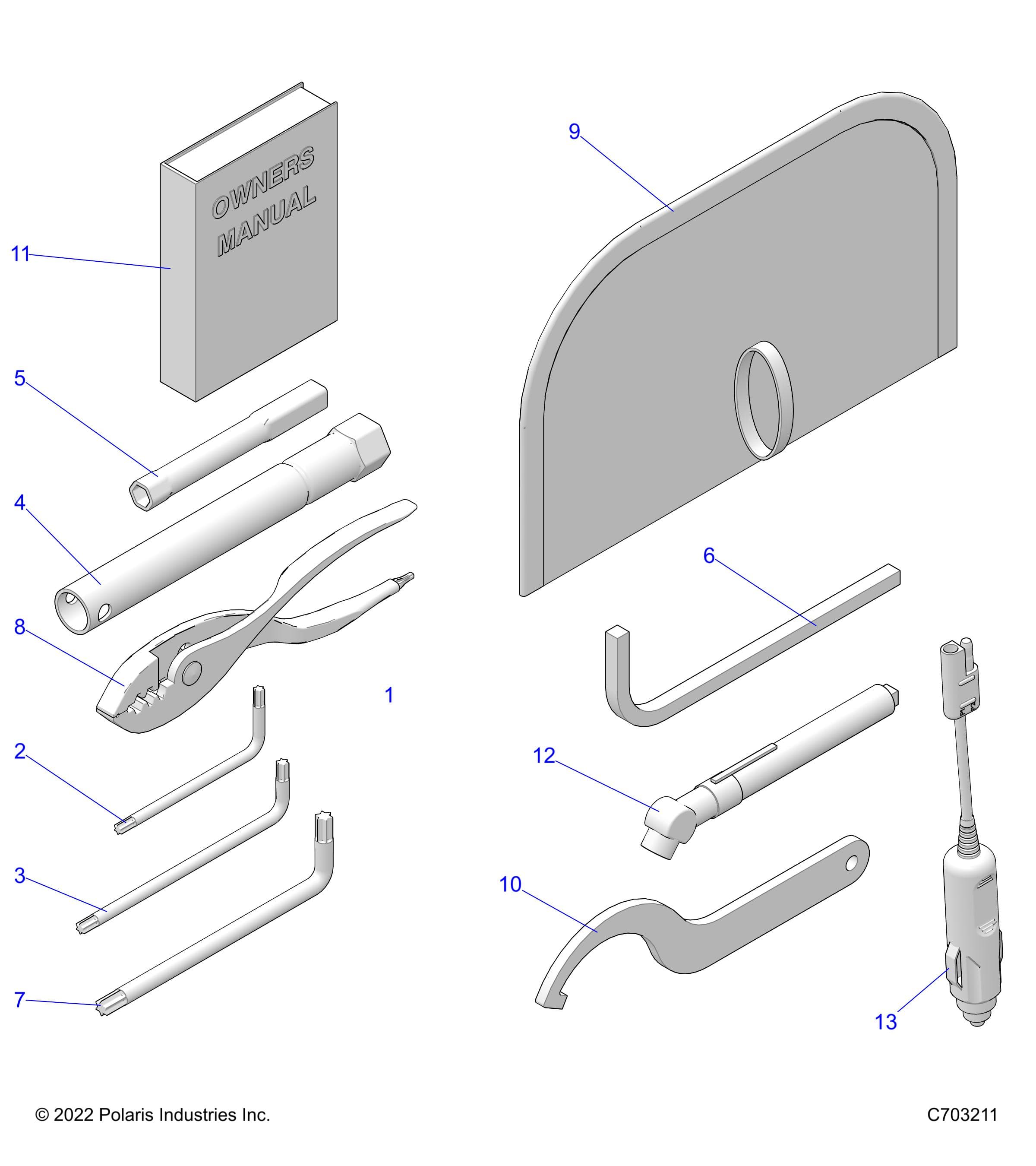 2026 RZR 900 TRAIL SPORT β REFERENCE, OWNERS MANUAL AND TOOL KIT - Z26A5E87A5 (C703211) diagram