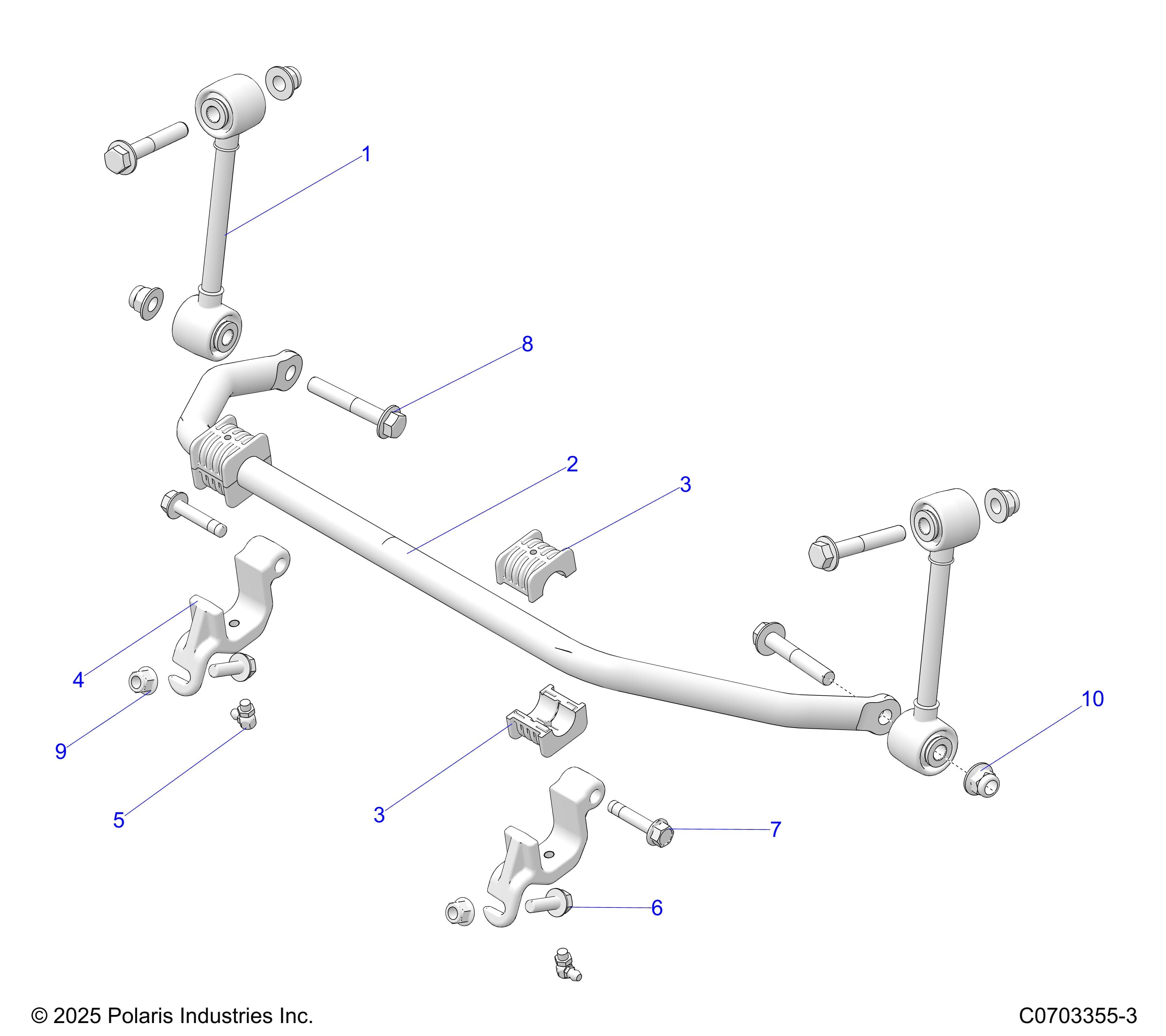 2026 GENERAL 1000 PREMIUM β SUSPENSION, FRONT STABILIZER BAR diagram