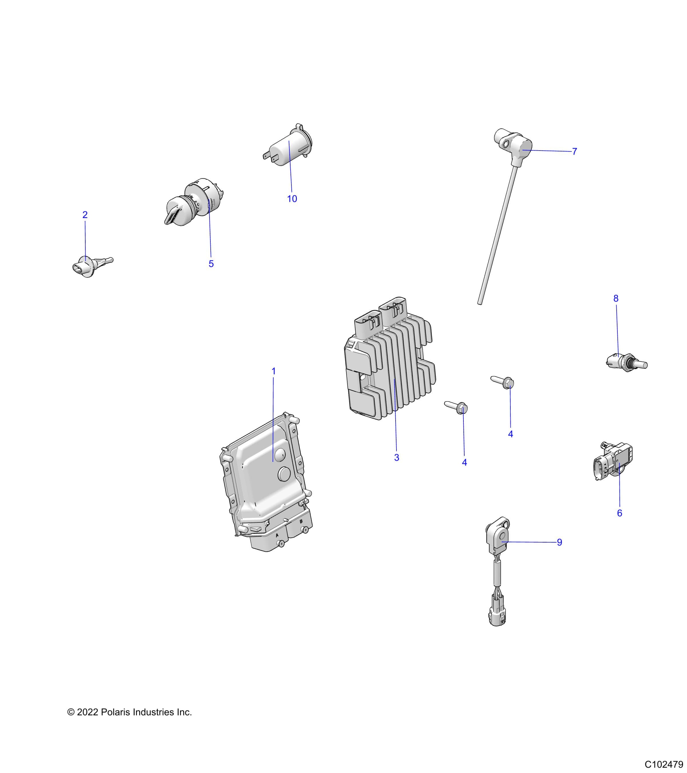 2026 SPORTSMAN XP 1000 MUD R01 - A26SXM95AR β ELECTRICAL, SWITCHES, SENSORS, ECU and CONTROL MODULES - A26SXM95AR (C102479) diagram