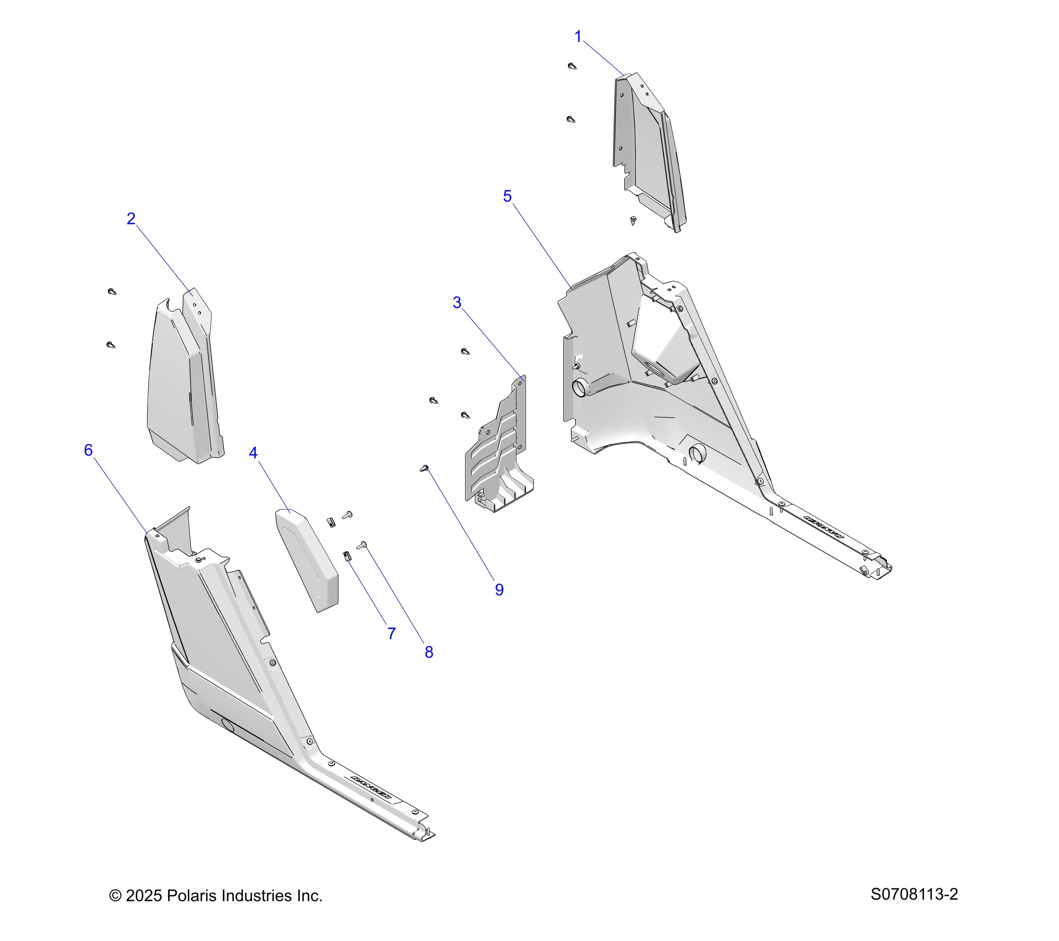 2026 RANGER 1000 XP NSTR ULTIMATE β BODY, REAR FENDERS diagram