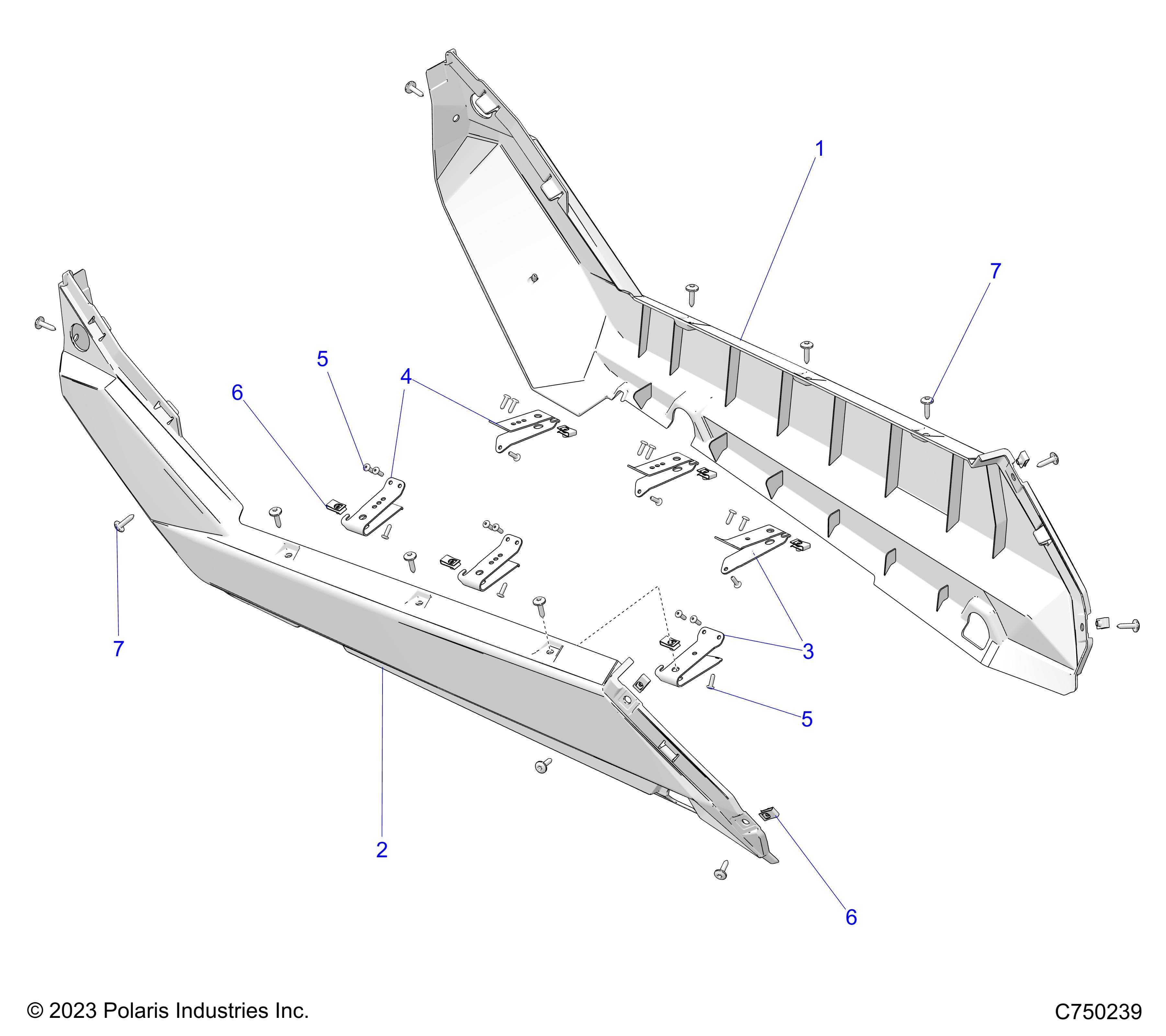 2026 RZR PRO R LE β BODY, ROCKERS - Z26RPP2KBL (C750239) diagram