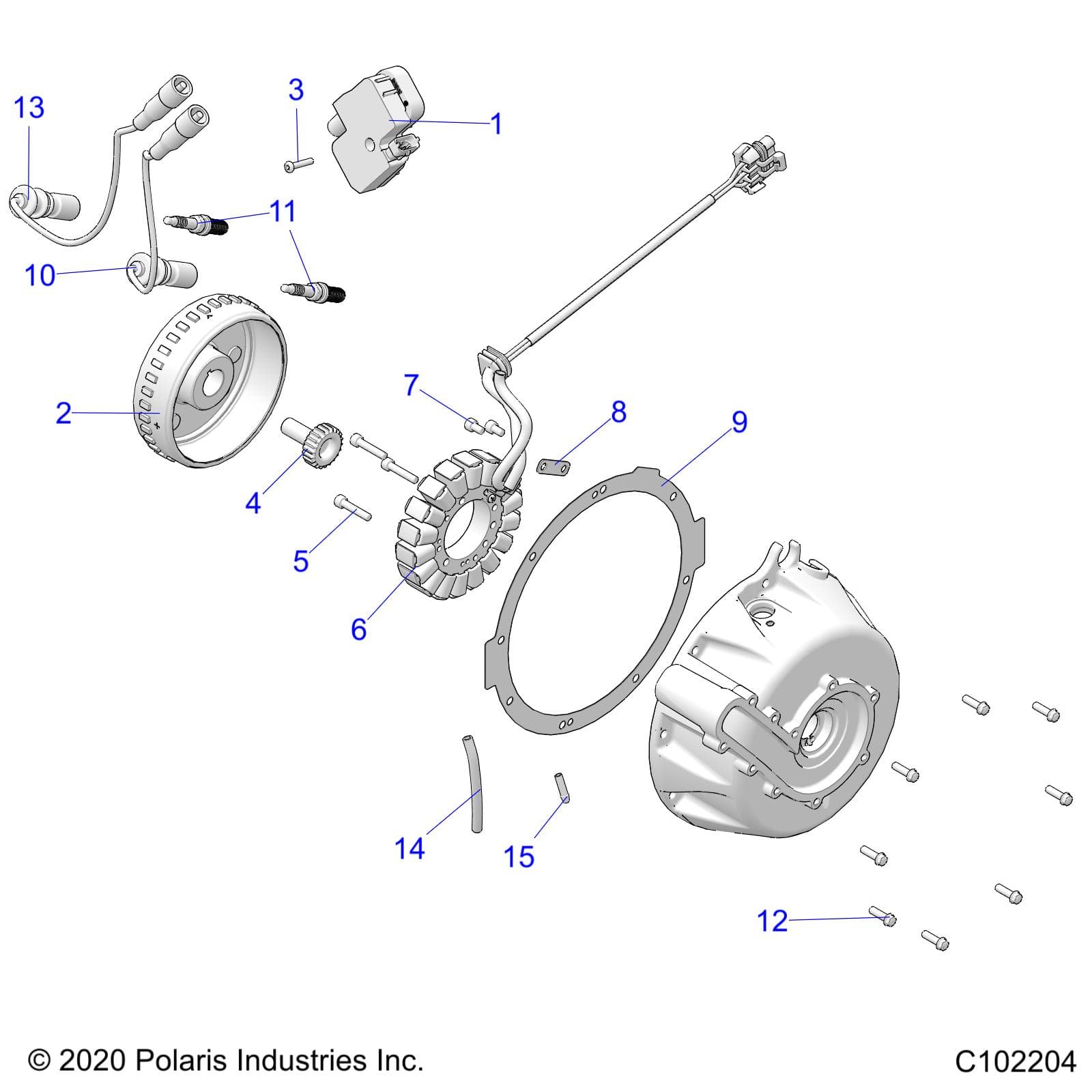 2026 SPORTSMAN XP 1000 MUD R01 - A26SXM95AR β ELECTRICAL, IGNITION SYSTEM - A26SXM95AR (C102204) diagram