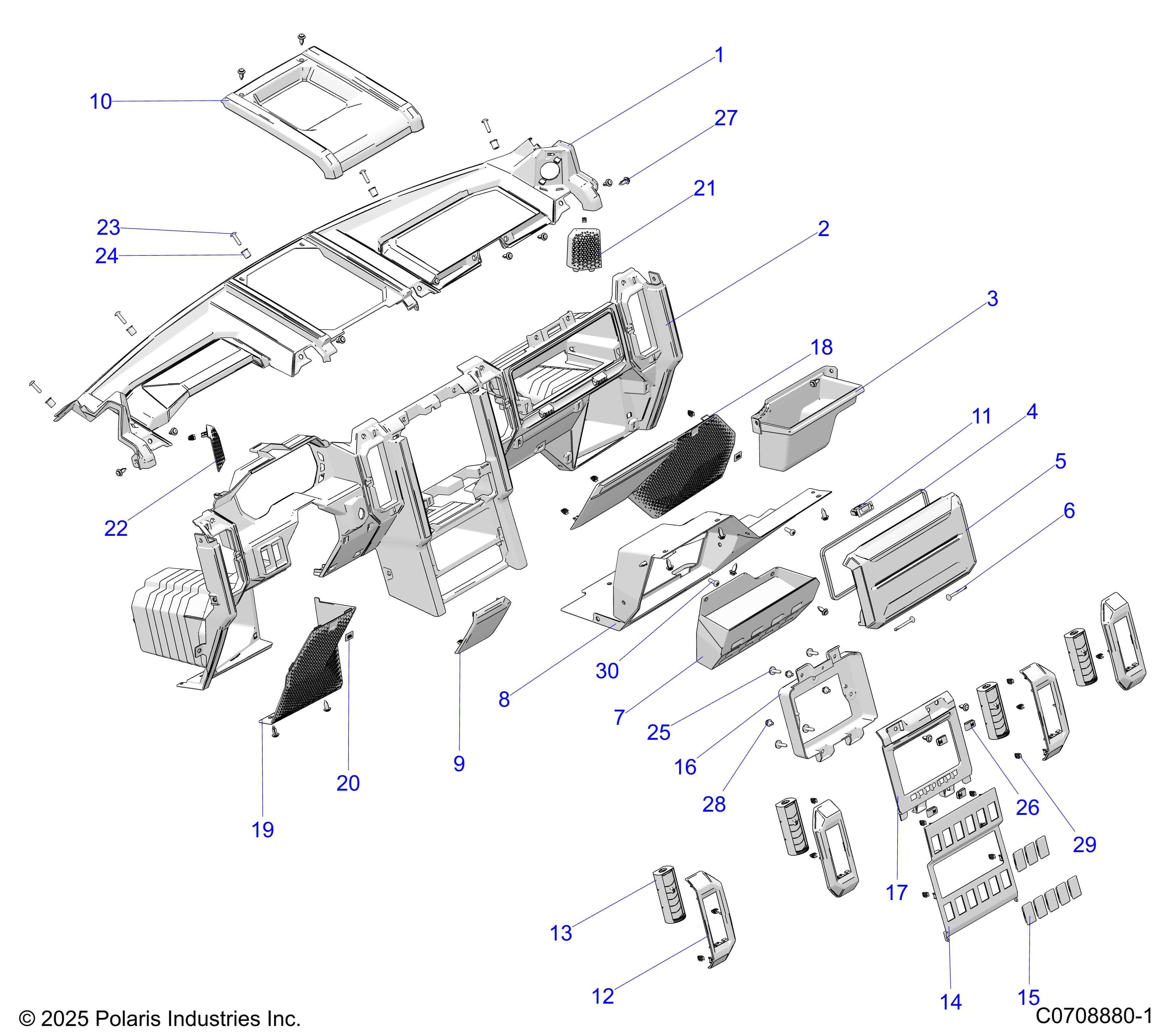 2026 POLARIS XPEDITION ADV 5 NORTHSTAR β BODY, DASH diagram