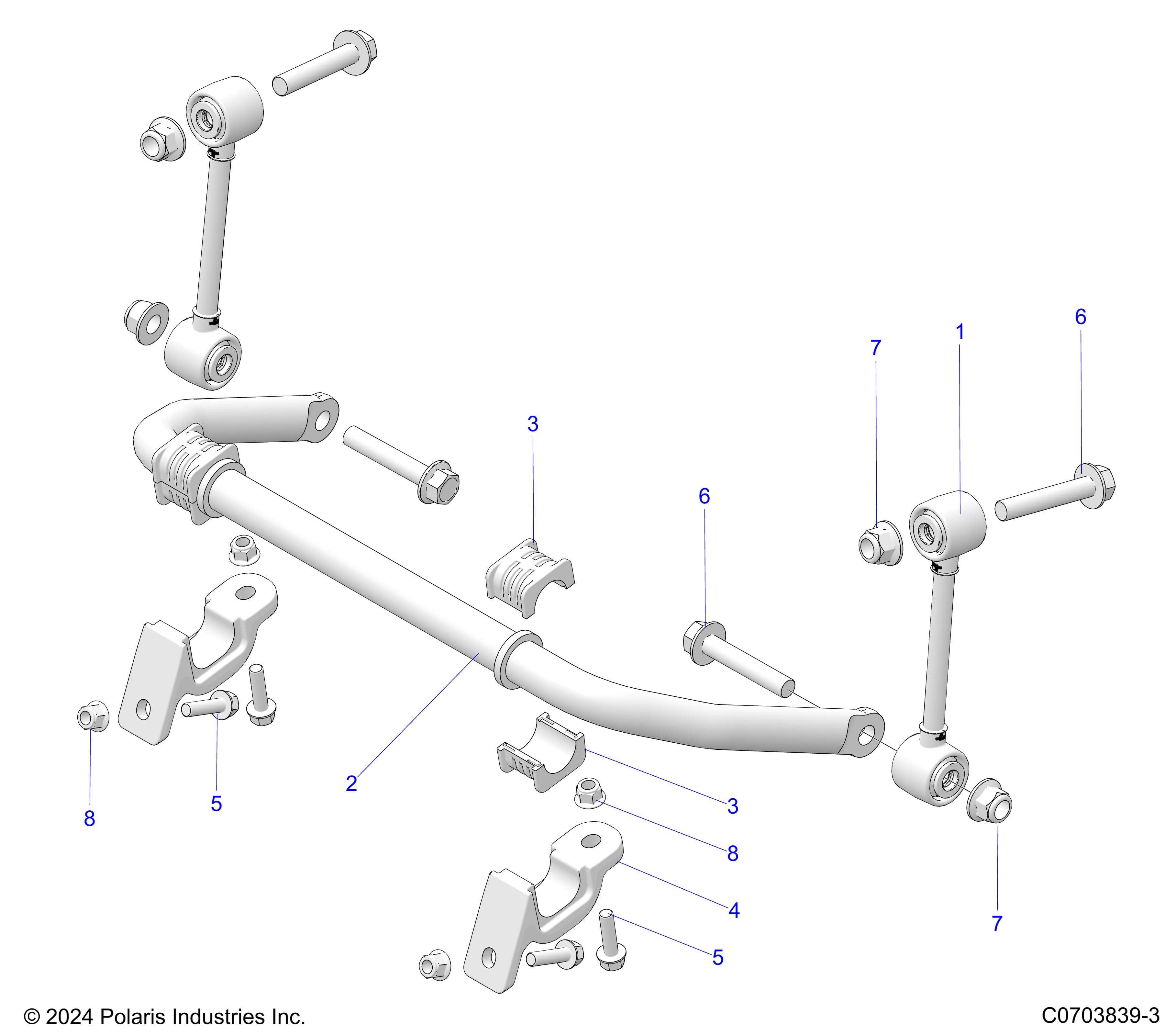 2026 GENERAL XP 1000 PREMIUM β SUSPENSION, FRONT STABILIZER BAR diagram