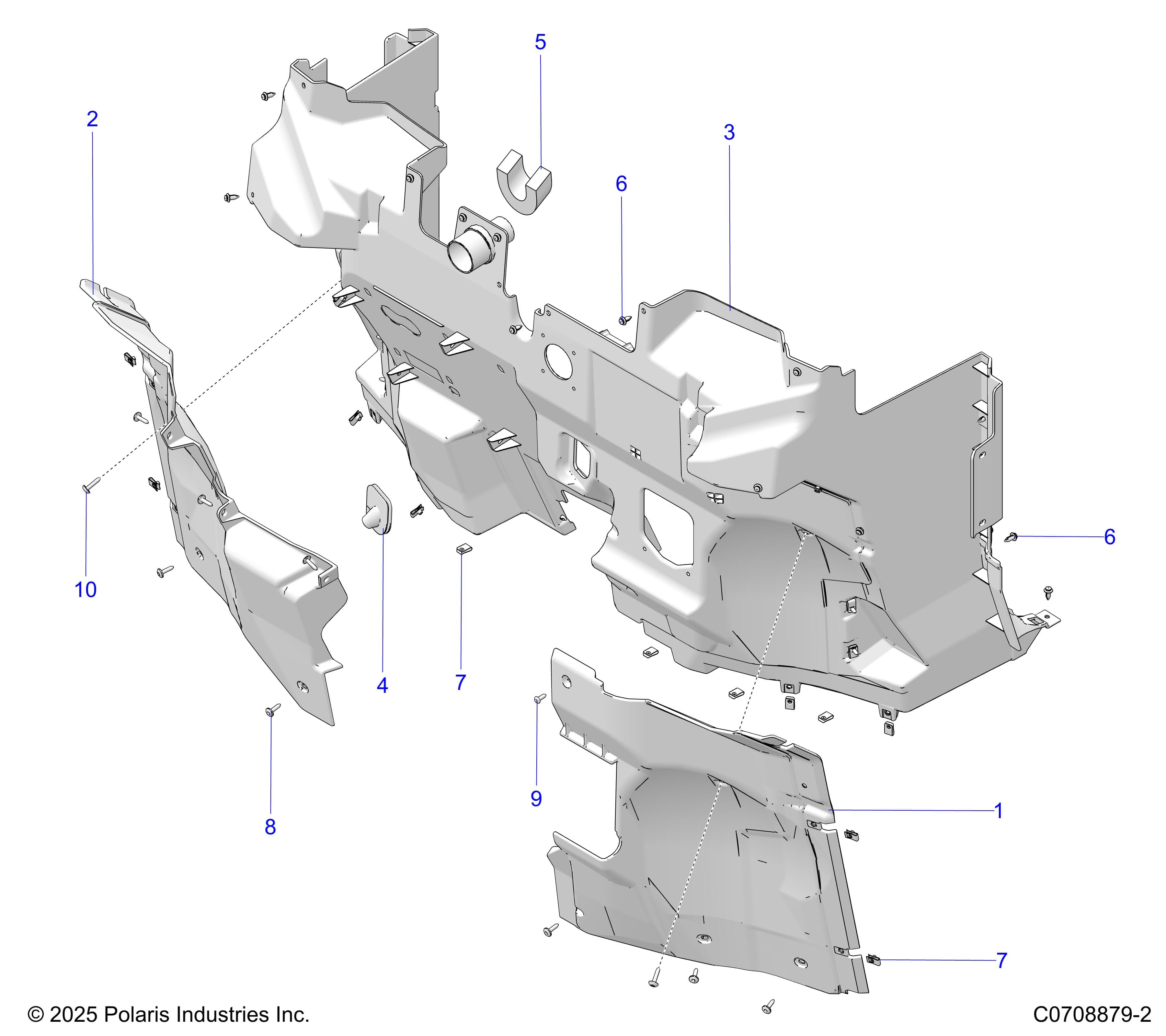 2026 POLARIS XPEDITION XP5 NORTHSTAR β BODY, FRONT CLOSEOFF diagram