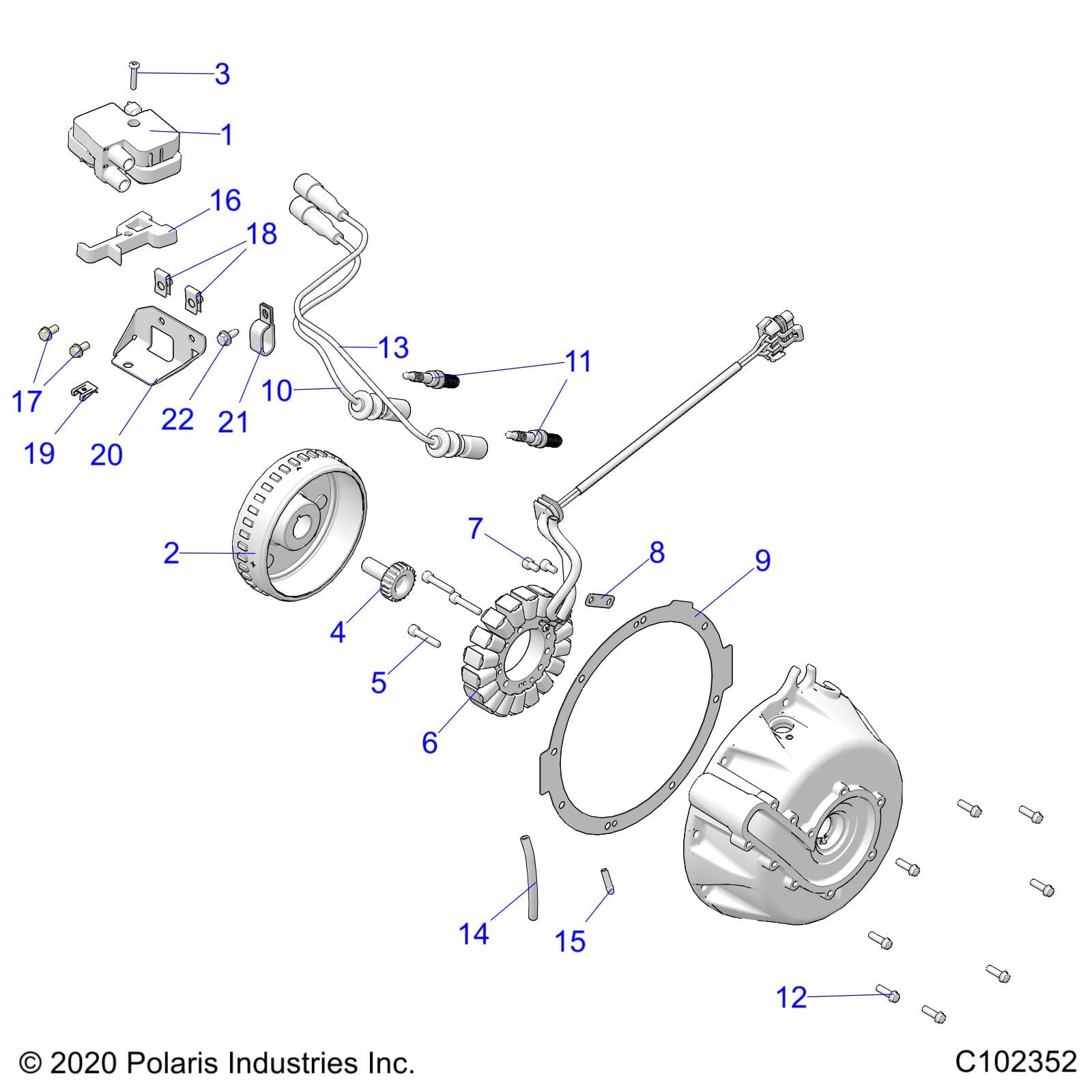 2026 SCRAMBLER XP 1000 S 49S R01 - A26SGE95AB β ELECTRICAL, IGNITION SYSTEM - A26SGE95AB (C102352) diagram