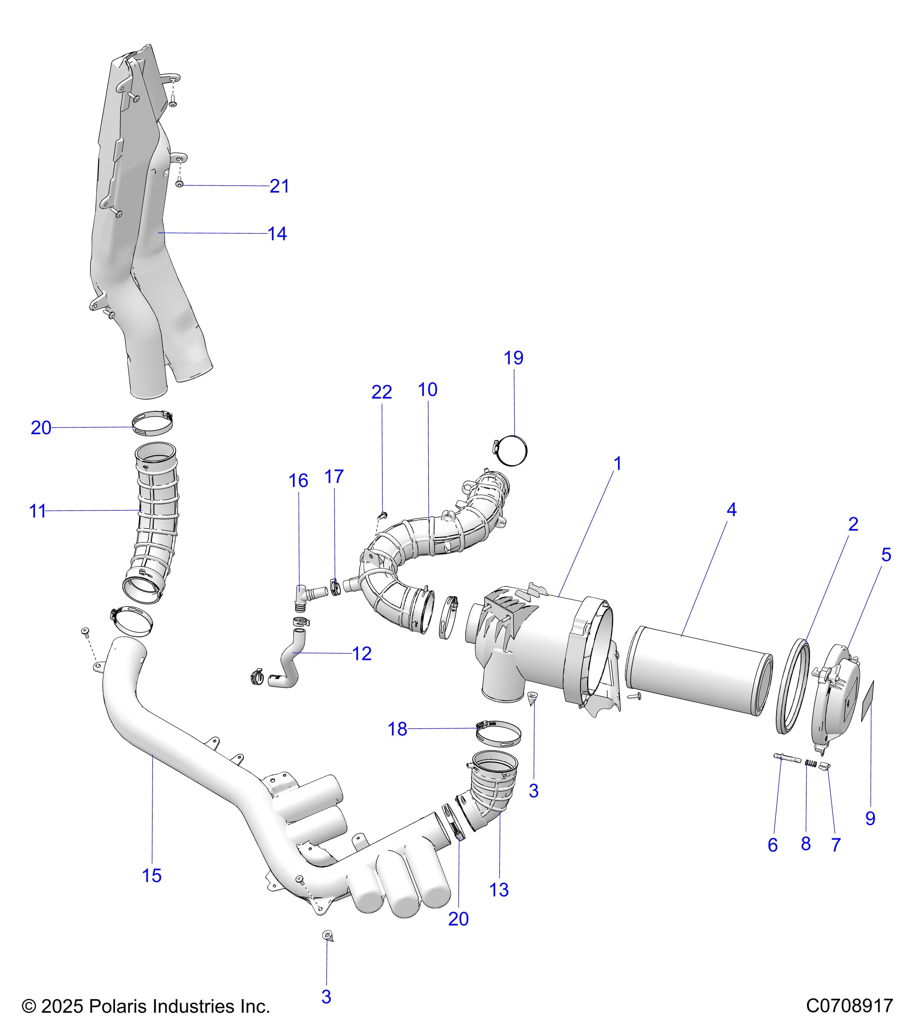 2026 POLARIS XPEDITION ADV 5 NORTHSTAR β ENGINE, AIR INTAKE diagram