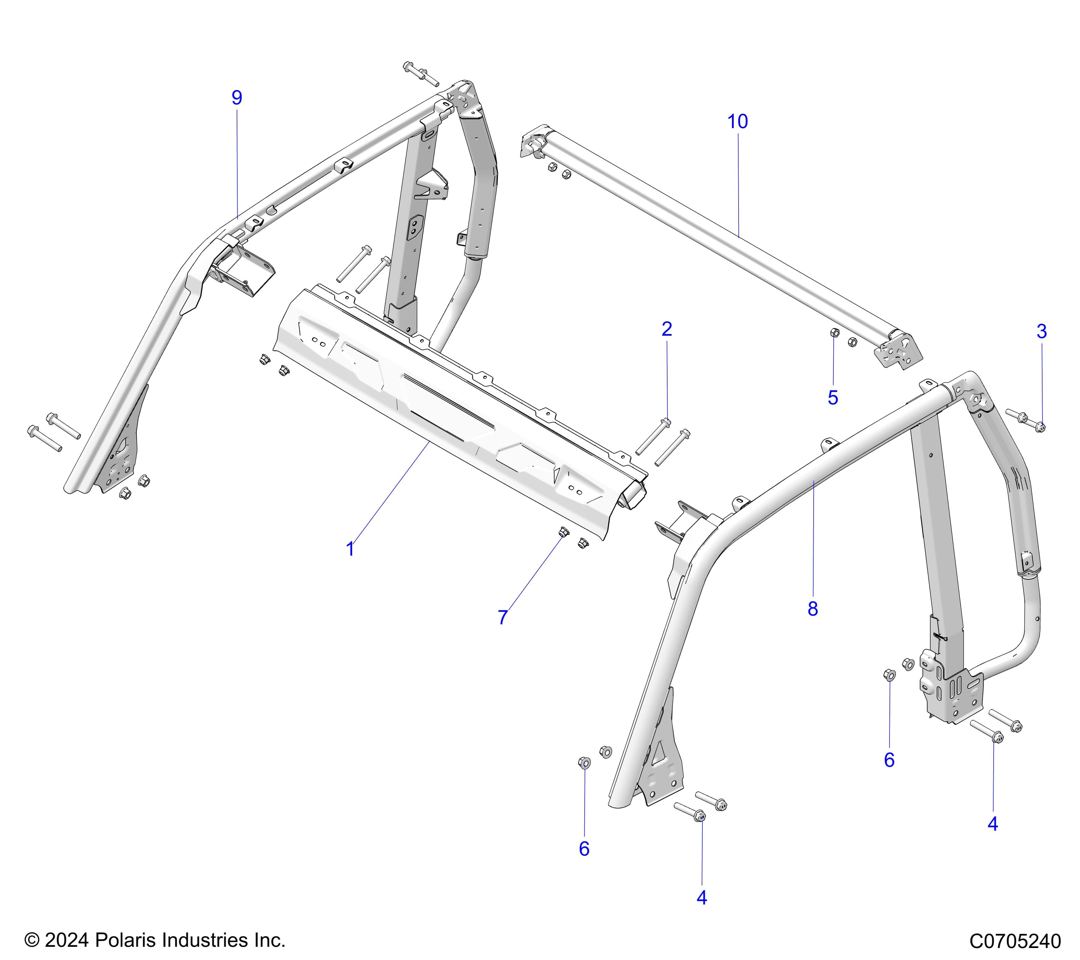 2026 POLARIS XPEDITION ADV NORTHSTAR β CHASSIS, ROLLOVER PROTECTION 2P diagram