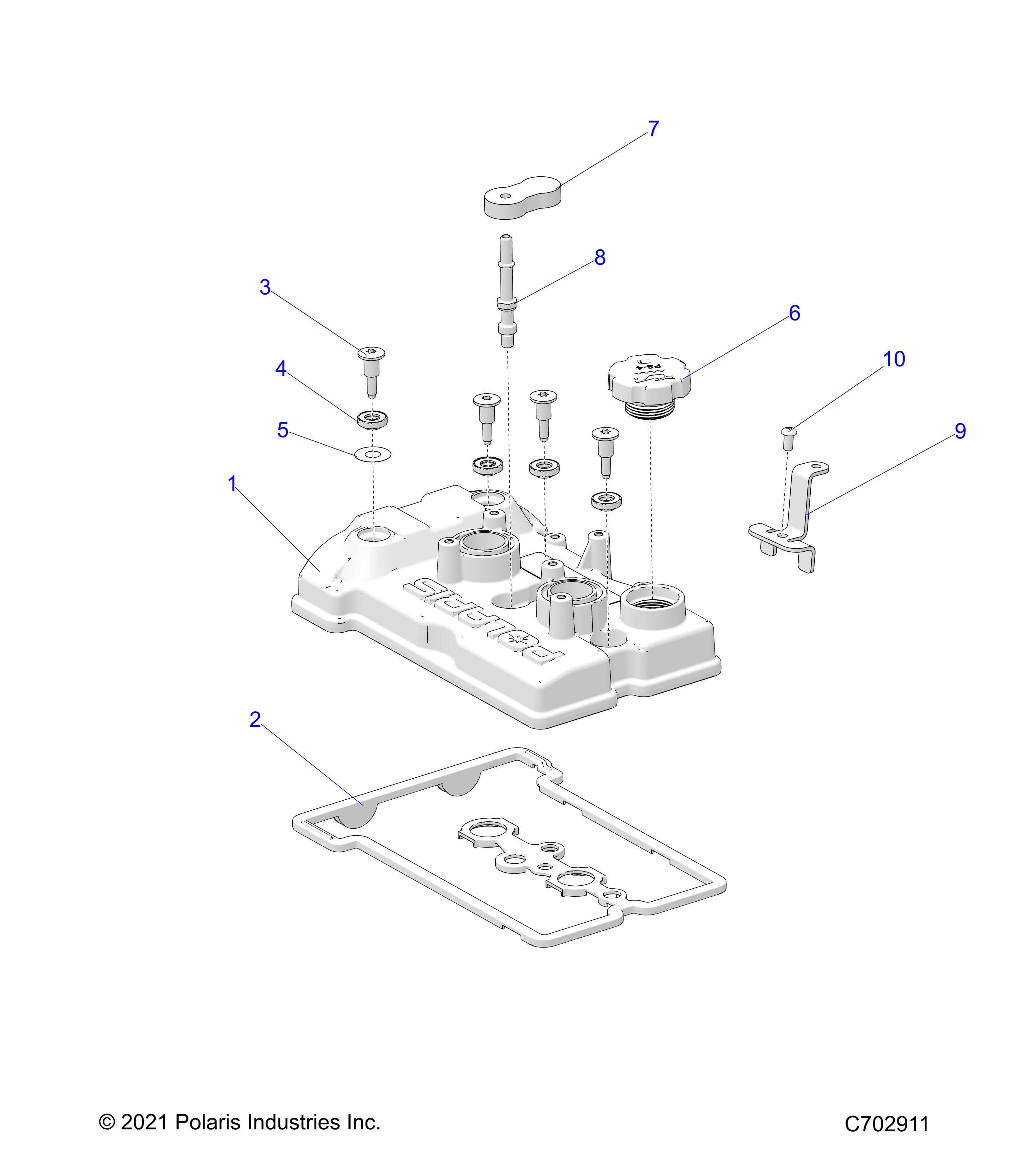 2026 RZR XP S 1000 SPORT β ENGINE, VALVE COVER - Z26NEX99A4/B4/A6/B6 (C702911) diagram