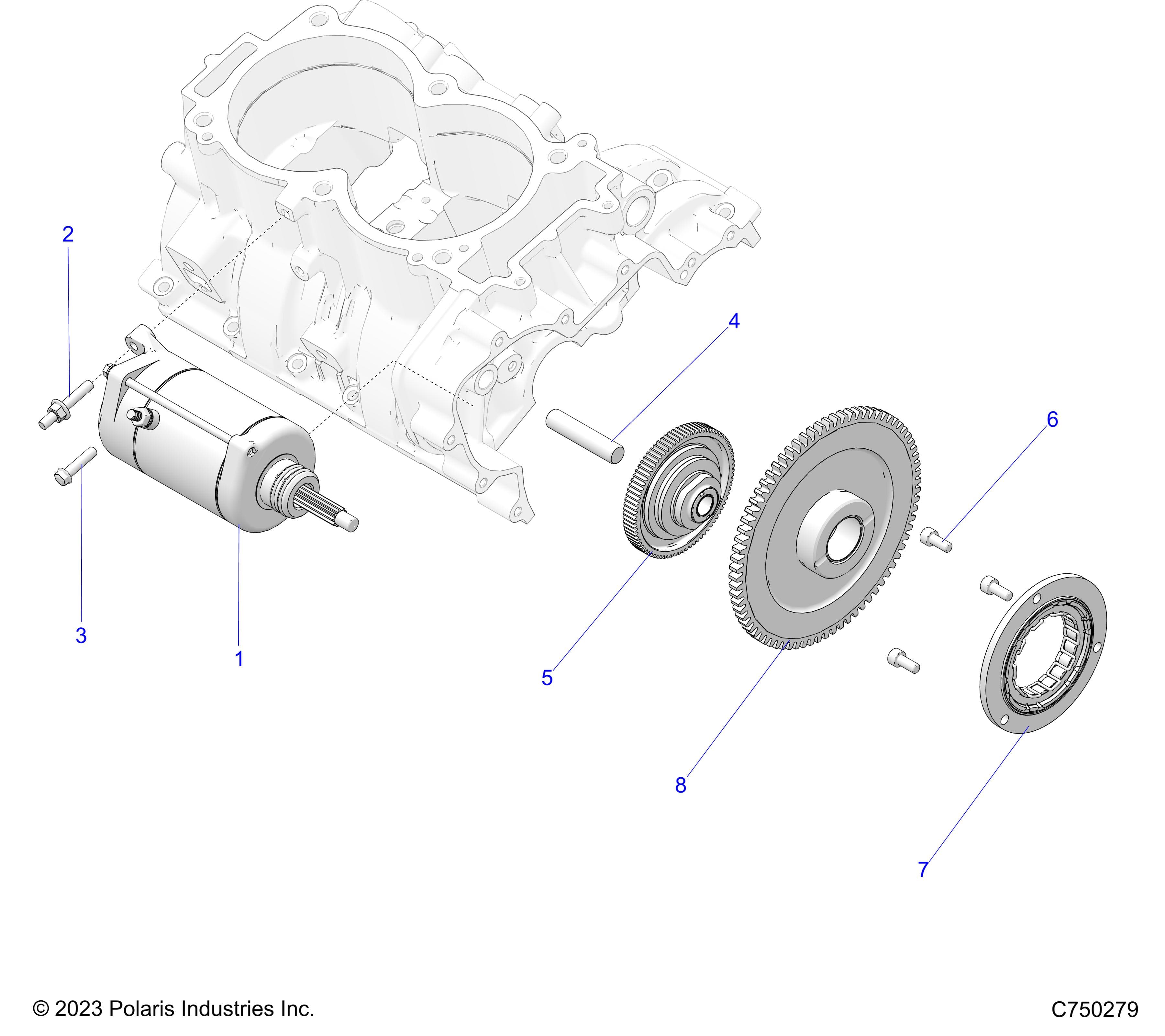 2026 RZR PRO S SPORT β ENGINE, STARTER - Z26SPE92A4/B4/A6/B6 (C750279) diagram