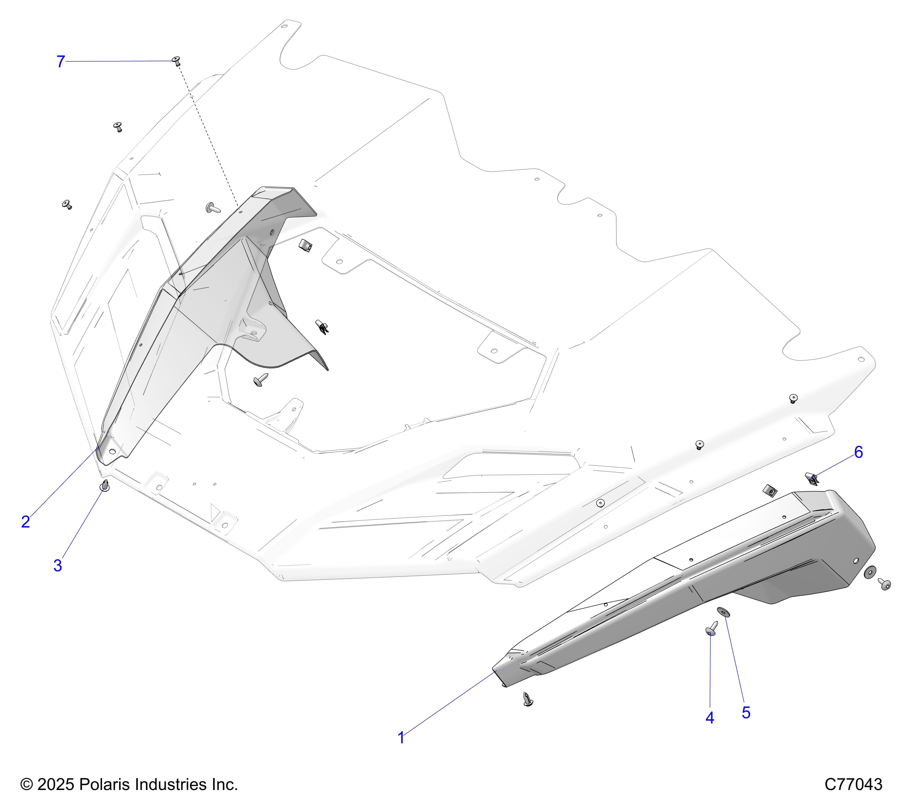 2026 RZR PRO R RACE β BODY, FRONT FLARES - Z26RRE2KAL (C77043) diagram