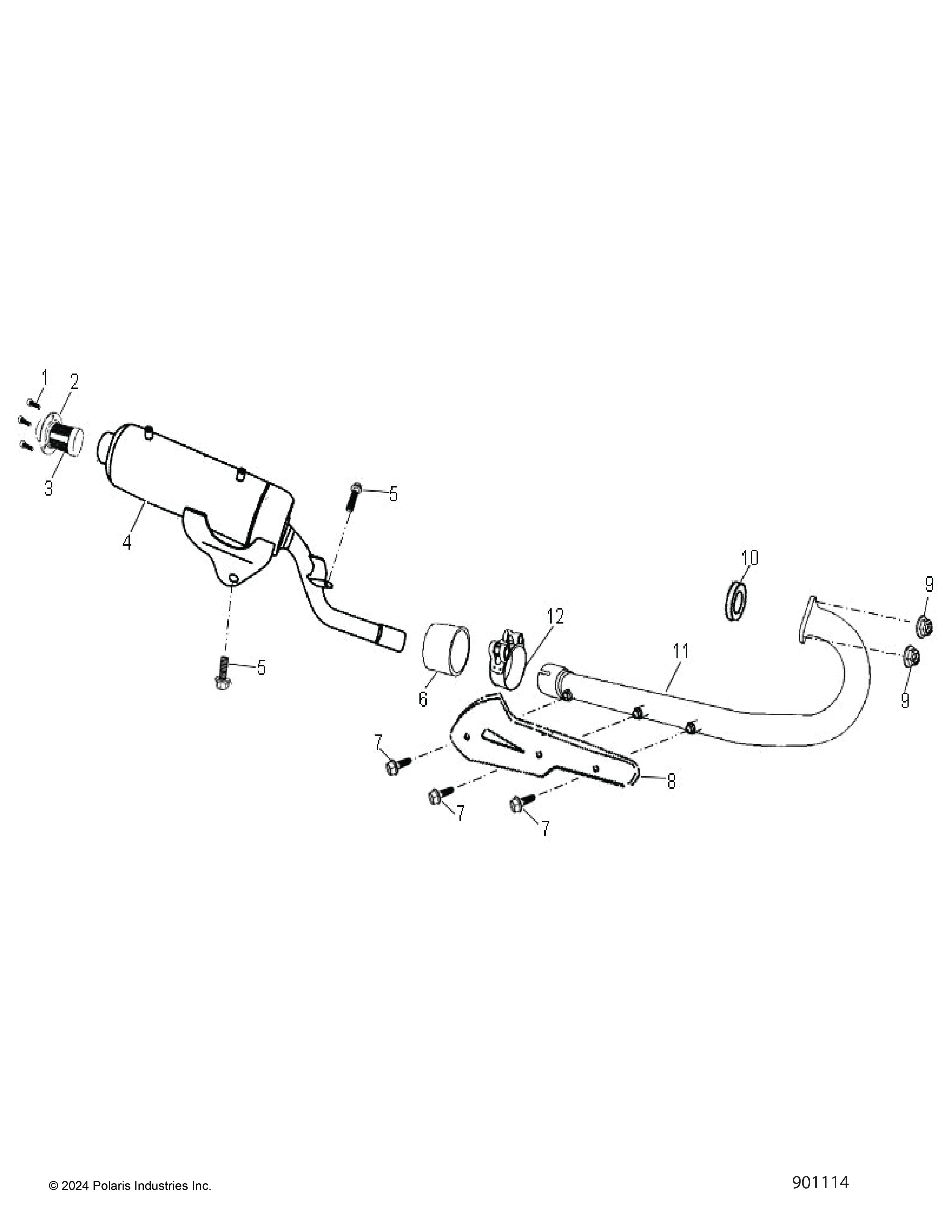 2026 PHOENIX 200 R01 - A26YPA20A4 β ENGINE, EXHAUST - A26YPA20A4 (901114-01) diagram