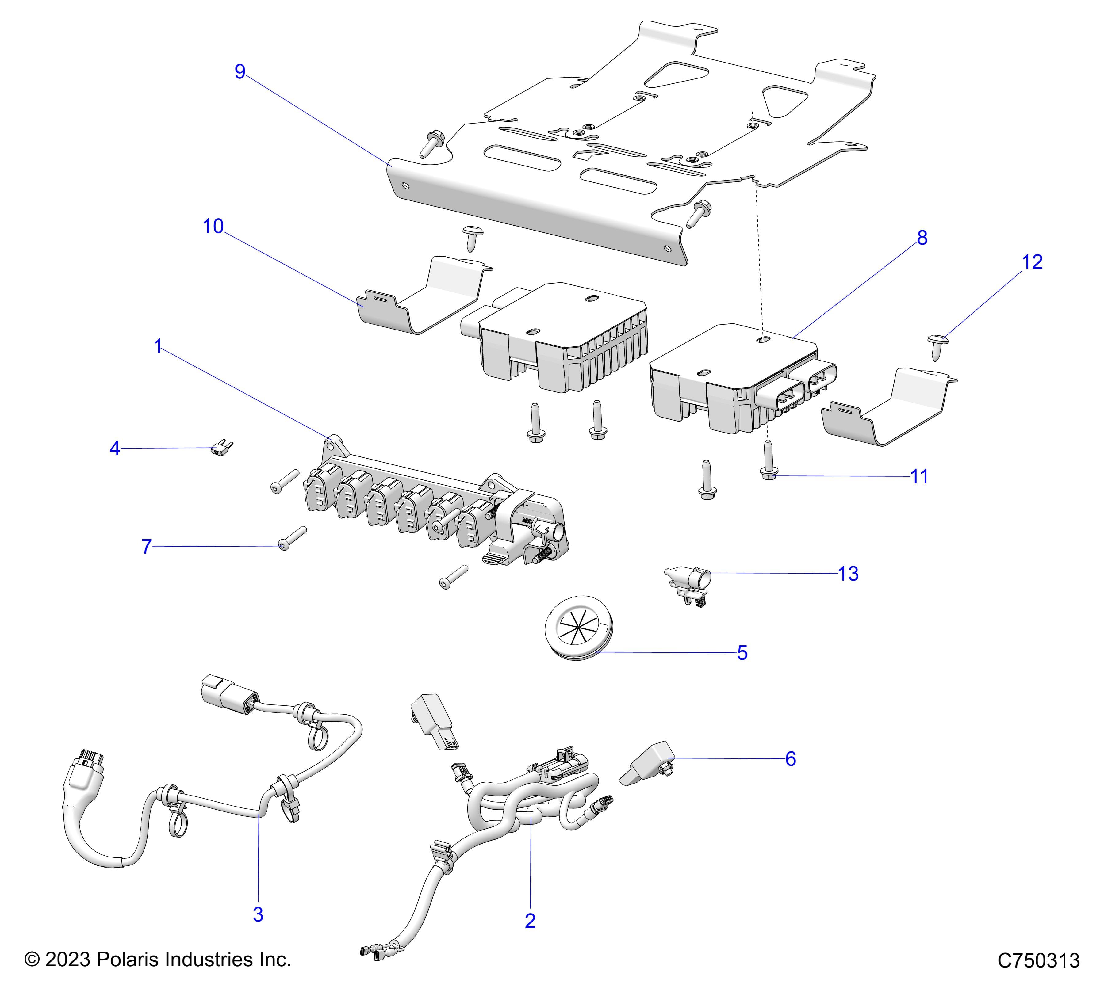 2026 RZR PRO S4 ULTIMATE EVP,LE β ELECTRICAL, WIRE HARNESS, PERIPHERAL - Z26S4P92BL (C750313) diagram