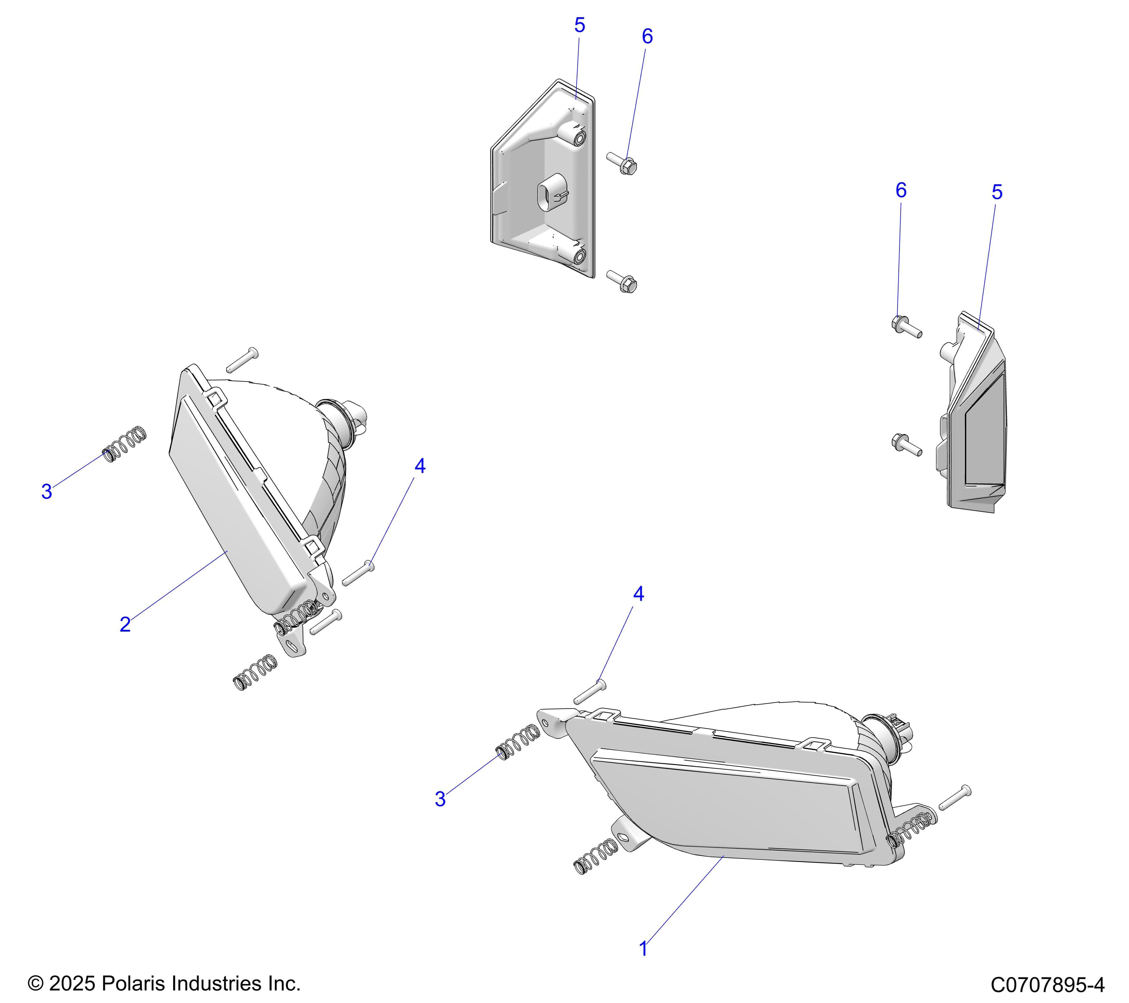 2026 GENERAL XP4 1000 PREMIUM β ELECTRICAL, HEADLIGHTS AND TAILLIGHTS diagram