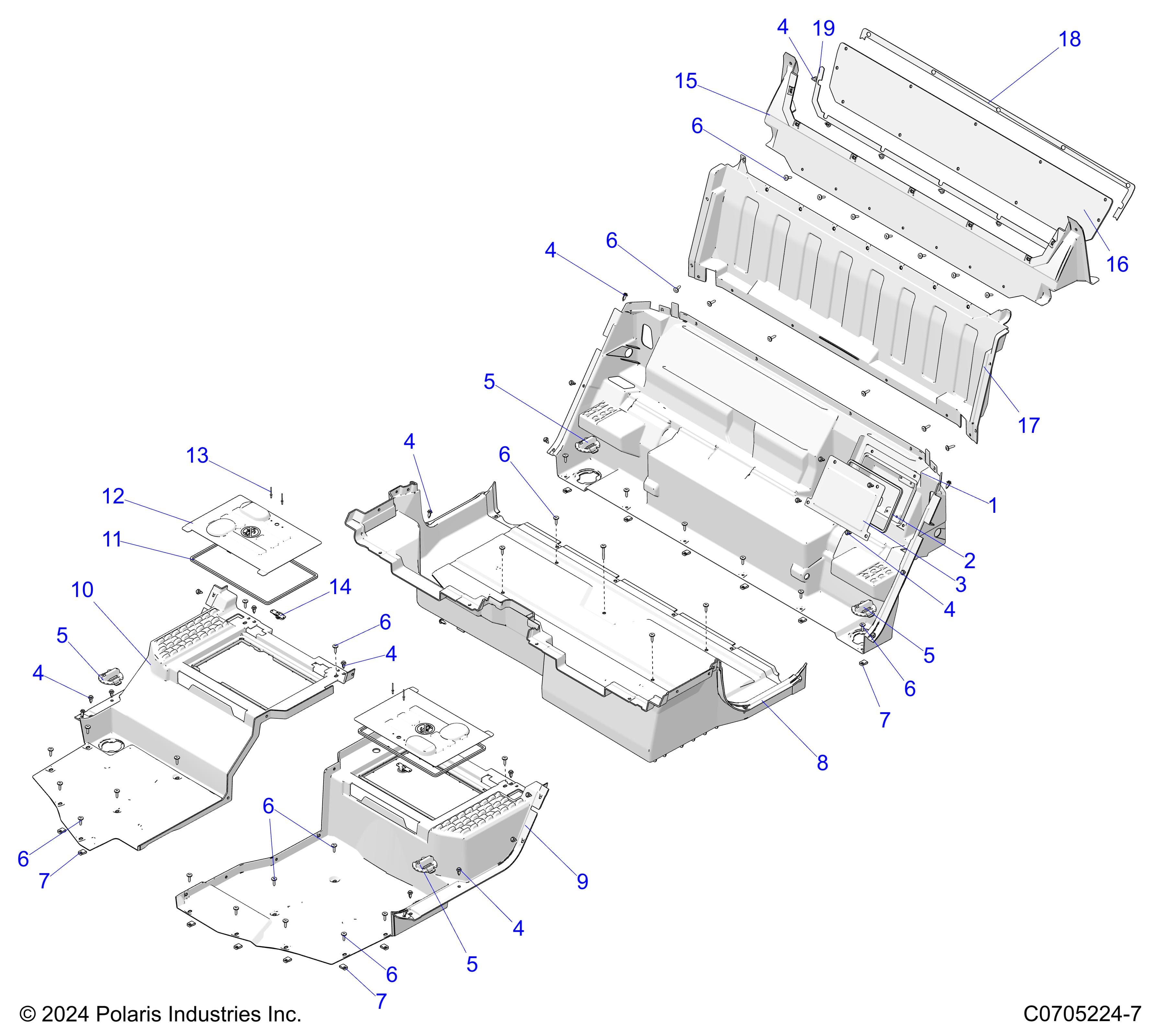 2026 POLARIS XPEDITION XP5 NORTHSTAR β BODY, FLOOR, REAR CLOSEOFFS diagram