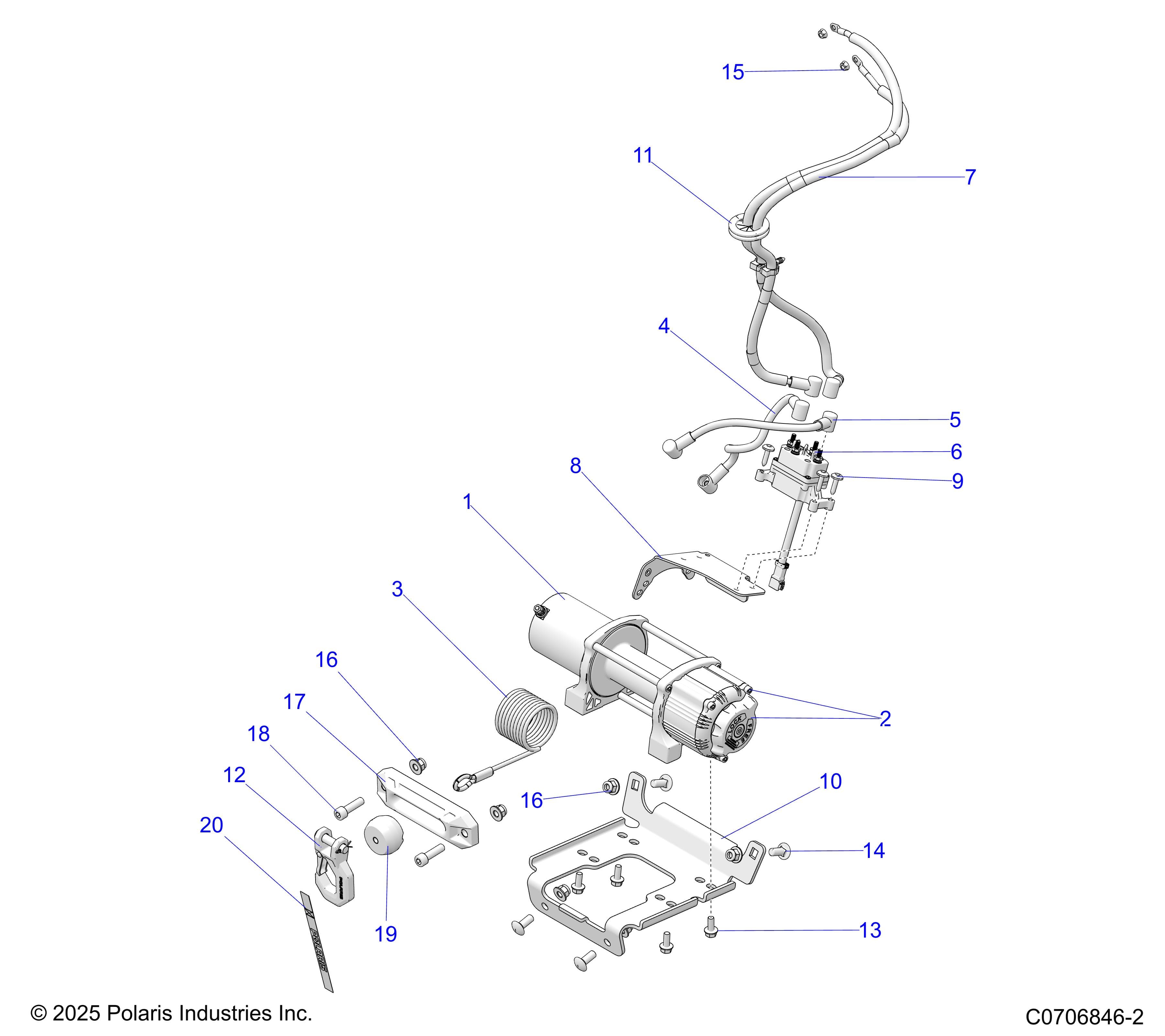 2026 GENERAL XP4 1000 SPORT β CHASSIS, WINCH diagram