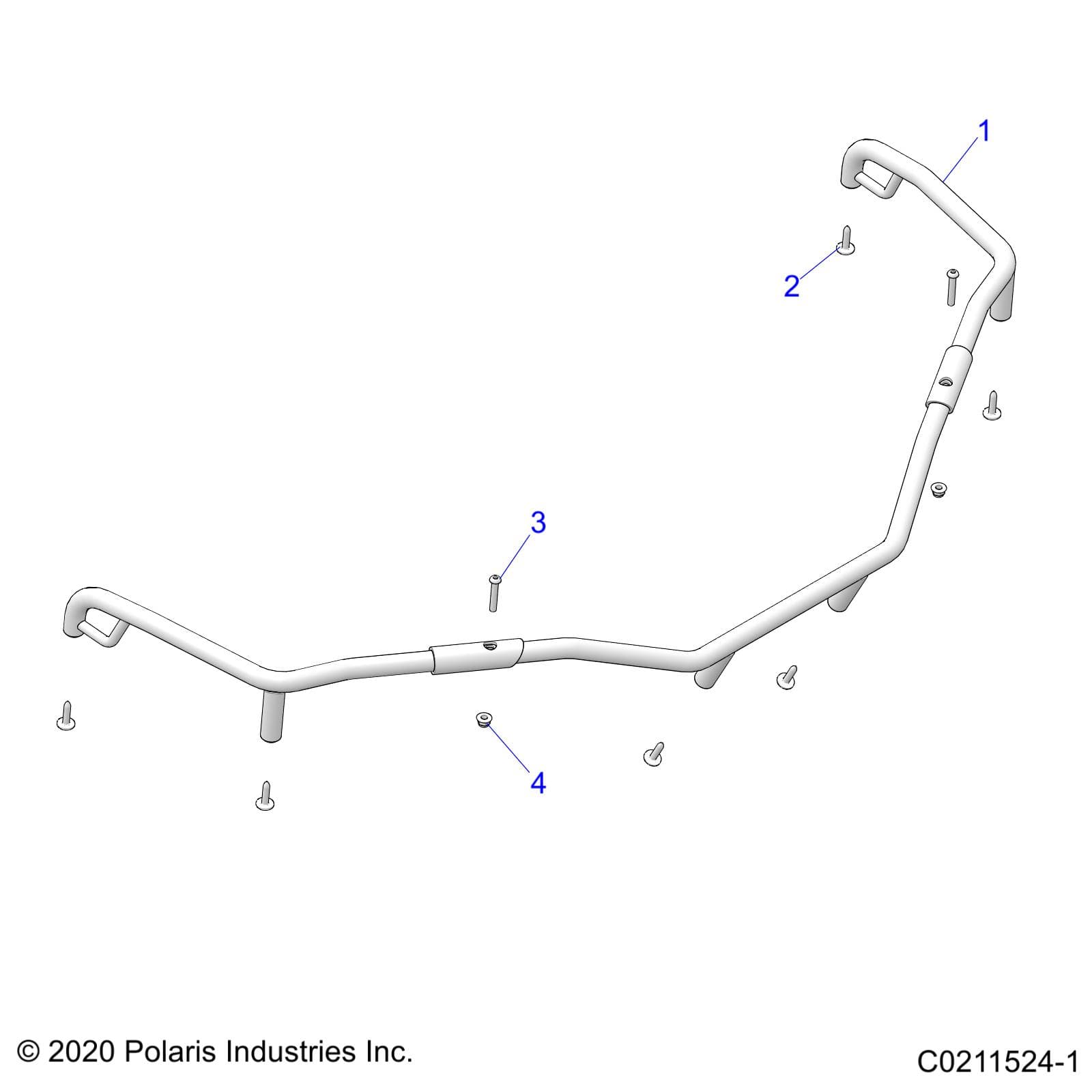 2026 SPORTSMAN 450 EPS 50S β BODY, FRONT RACK EXTENDER - A26SEE50B1/B4 (C0211524-1) diagram