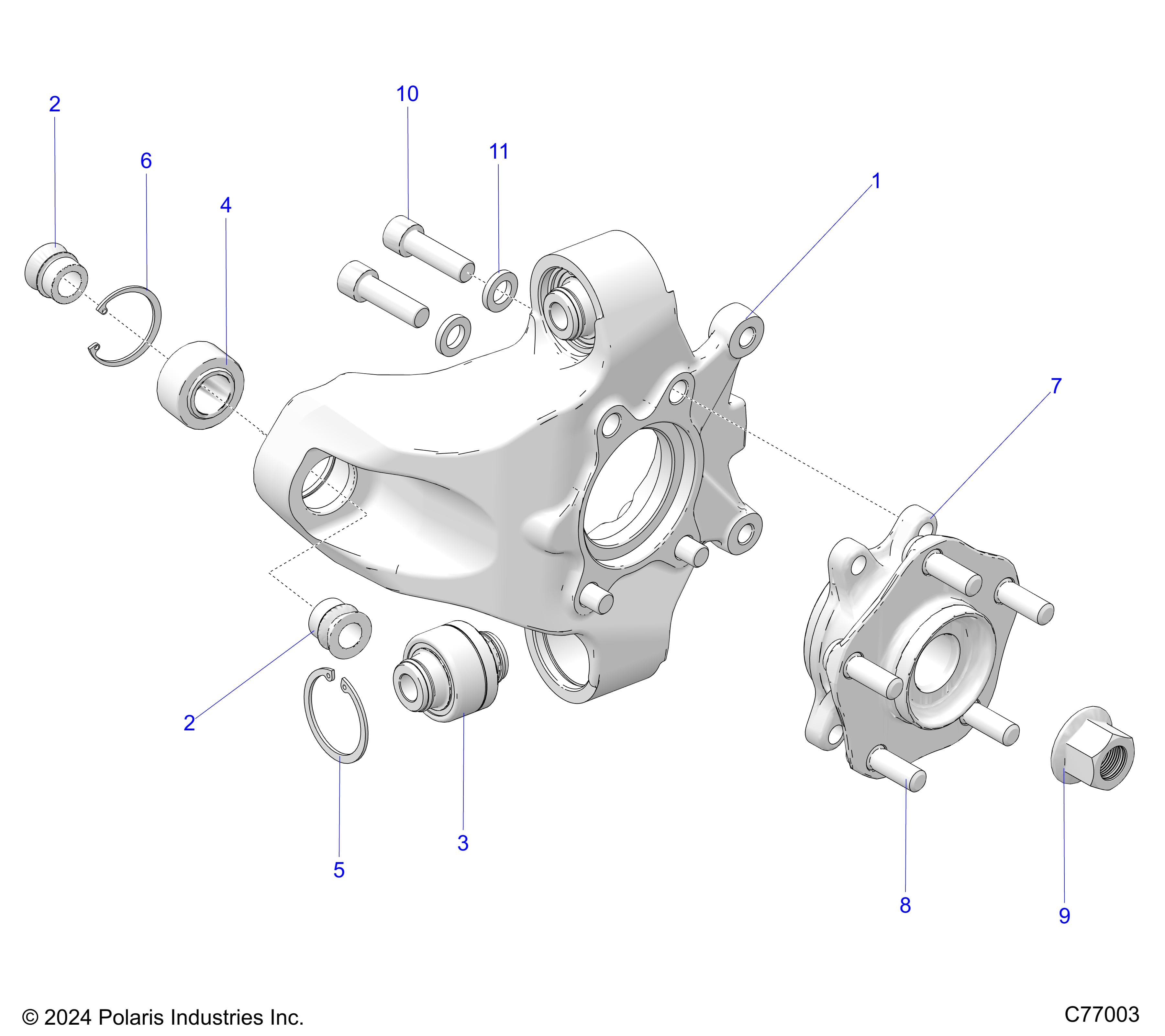 2026 RZR PRO R RACE H.O. β SUSPENSION, REAR CARRIER - Z26RRL2KAL (C77003) diagram