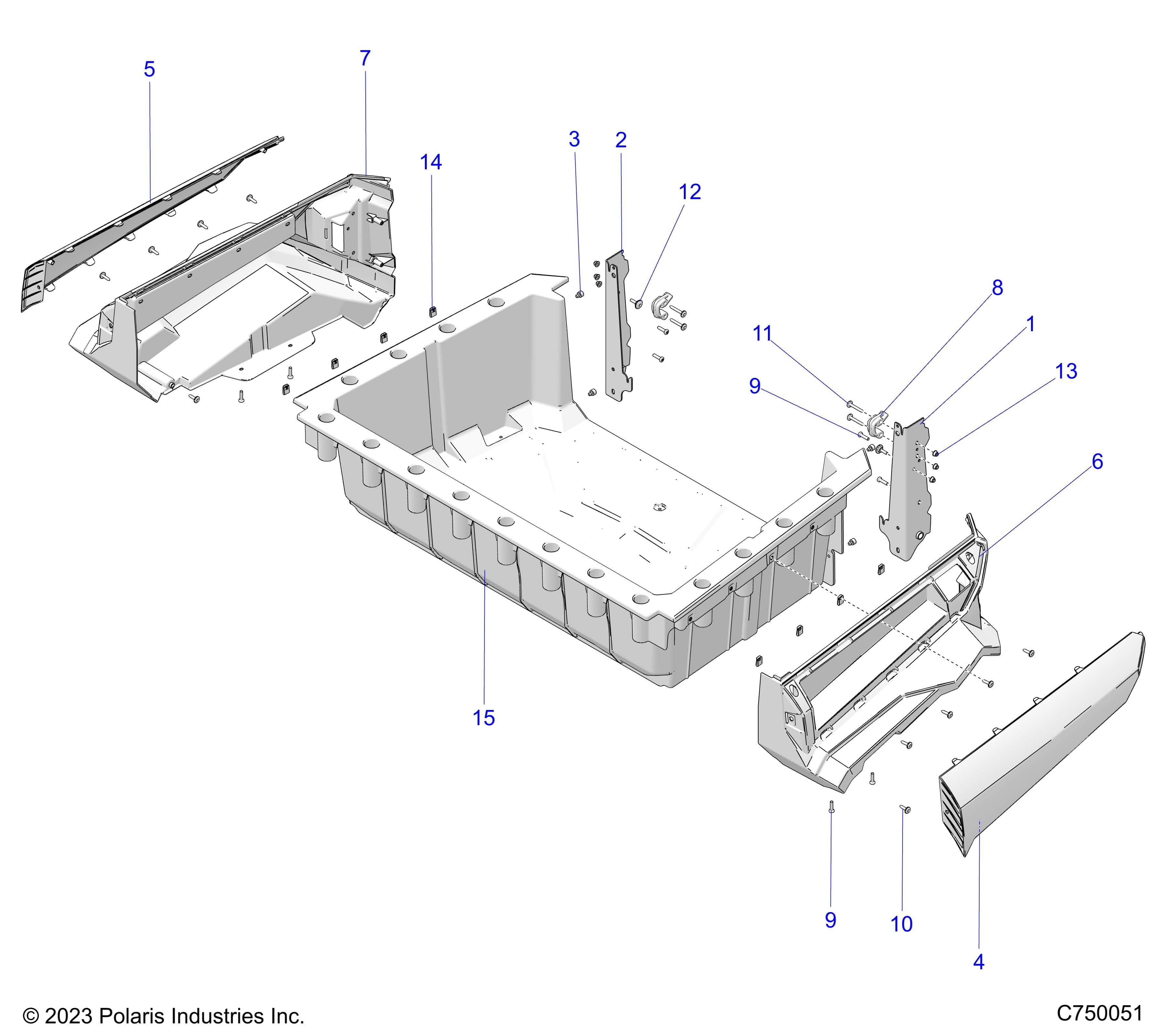 2026 GENERAL XP 1000 SPORT β BODY, BOX diagram