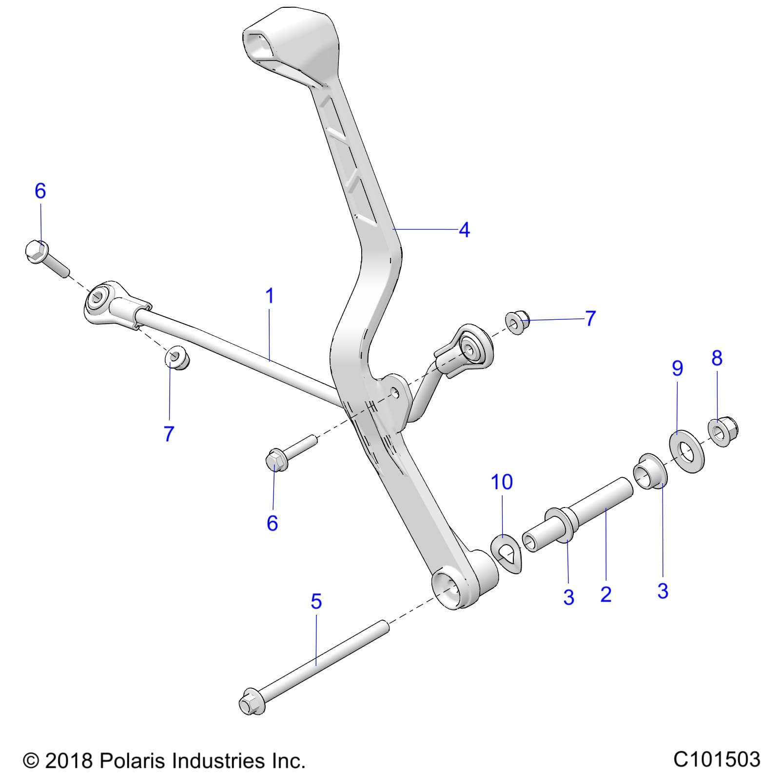 2026 SCRAMBLER 850 48" R02 - A26SVA85A4 β DRIVE TRAIN, GEAR SELECTOR - A26SVA85A4 (C101503) diagram