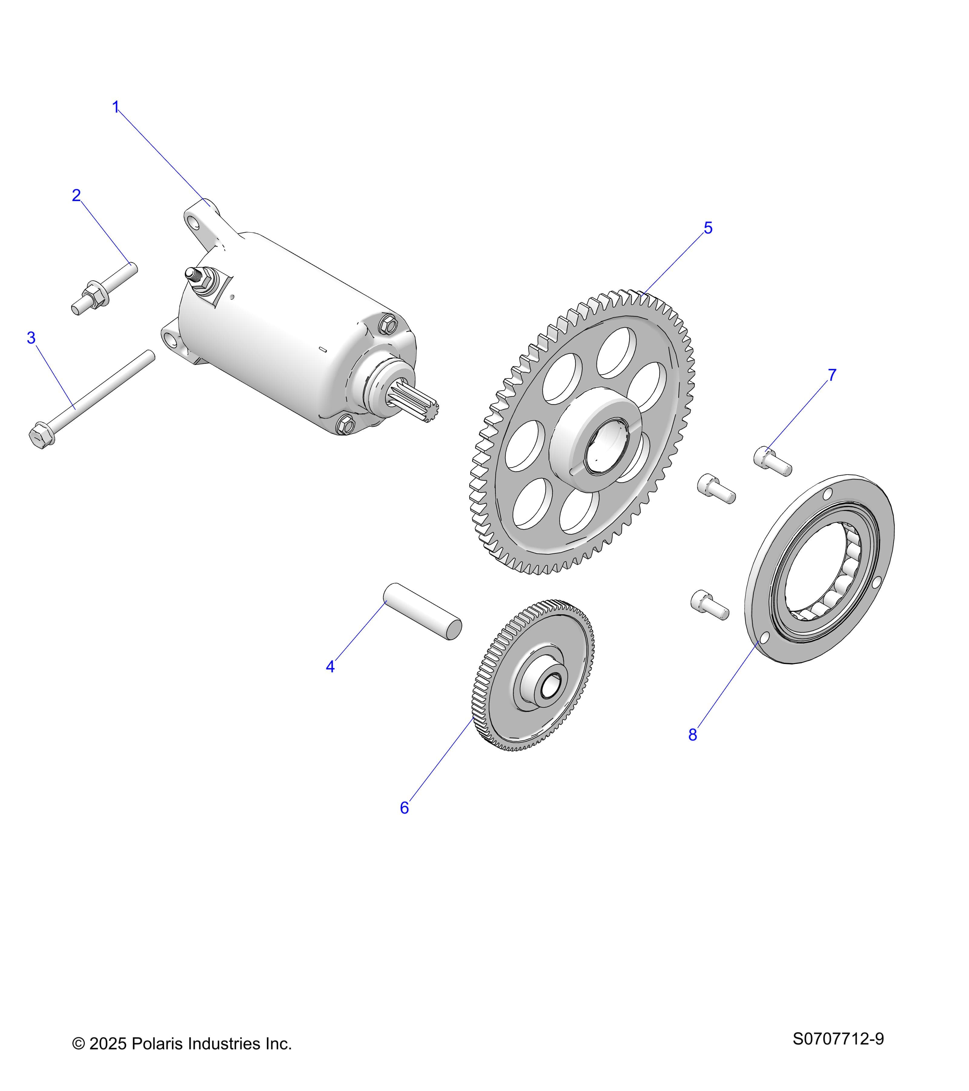 2026 RANGER 500 β ENGINE, STARTER DRIVE diagram