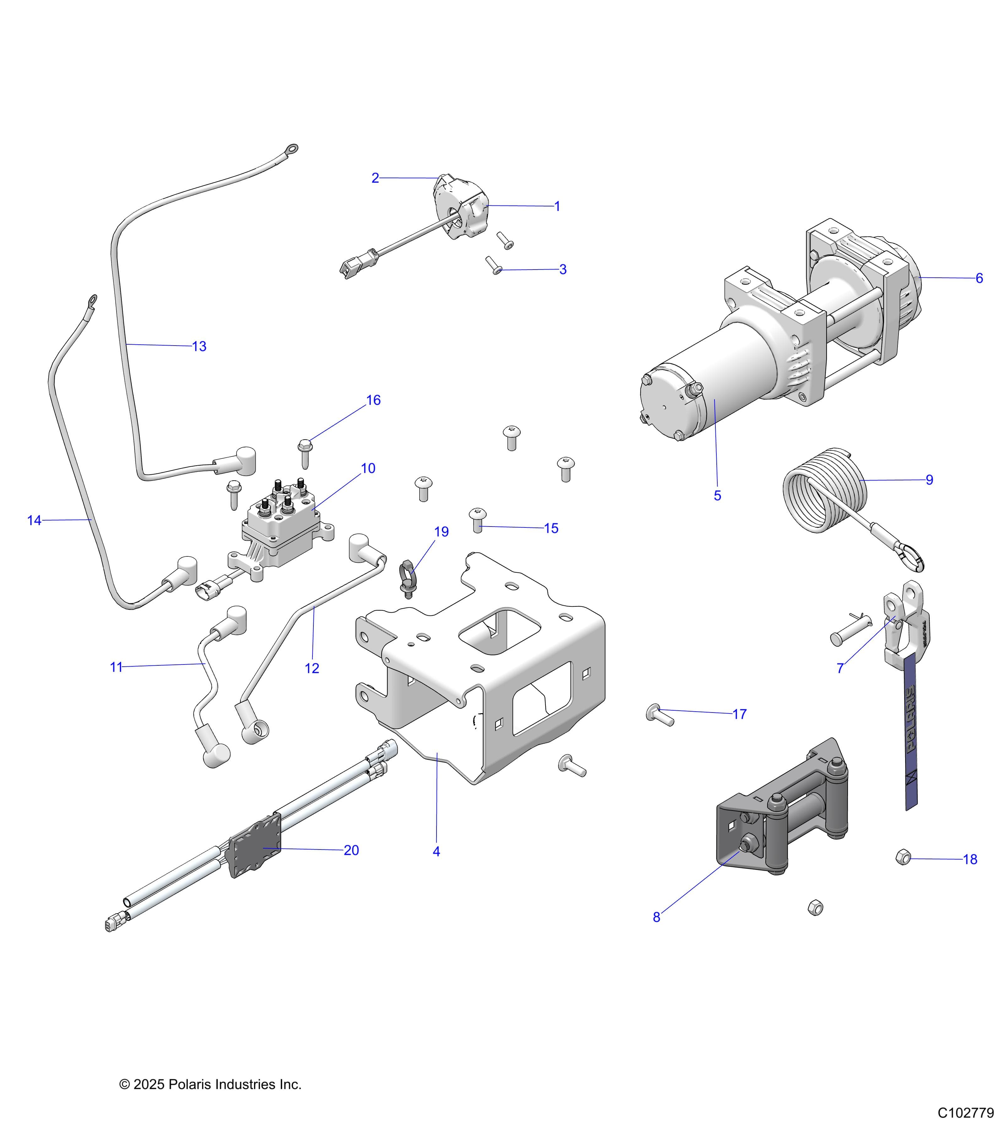 2026 SPORTSMAN TOURING XP 1000 R01 - A26SYY95AK β CHASSIS, WINCH - A26SYY95AK (C102779) diagram
