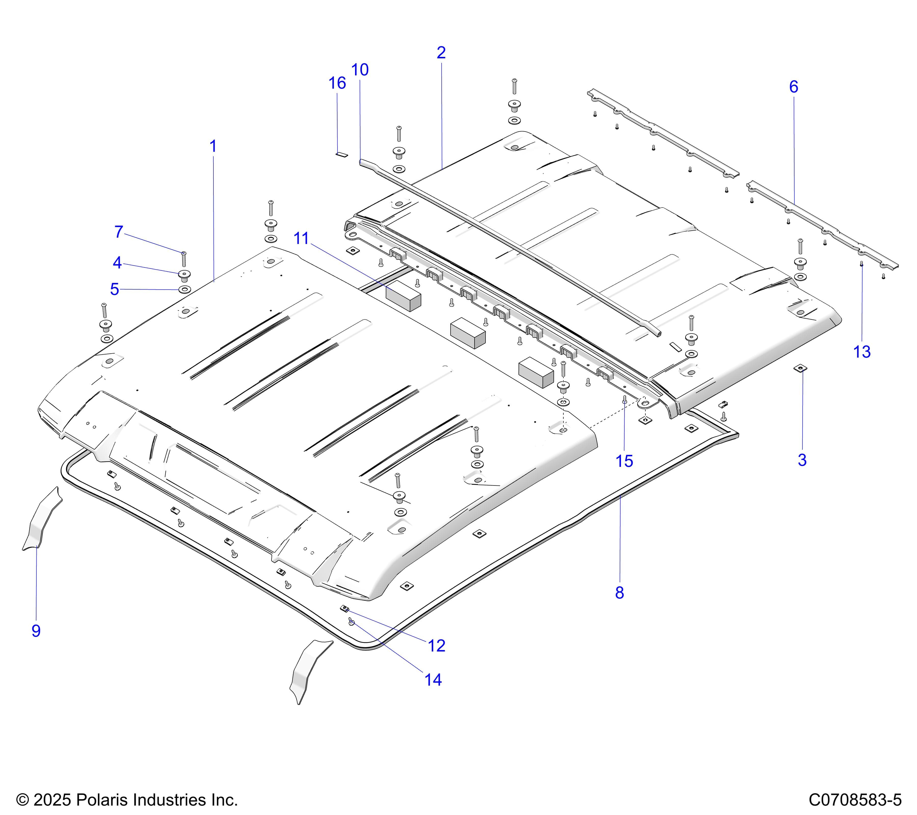 2026 POLARIS XPEDITION ADV NORTHSTAR β BODY, ROOF diagram