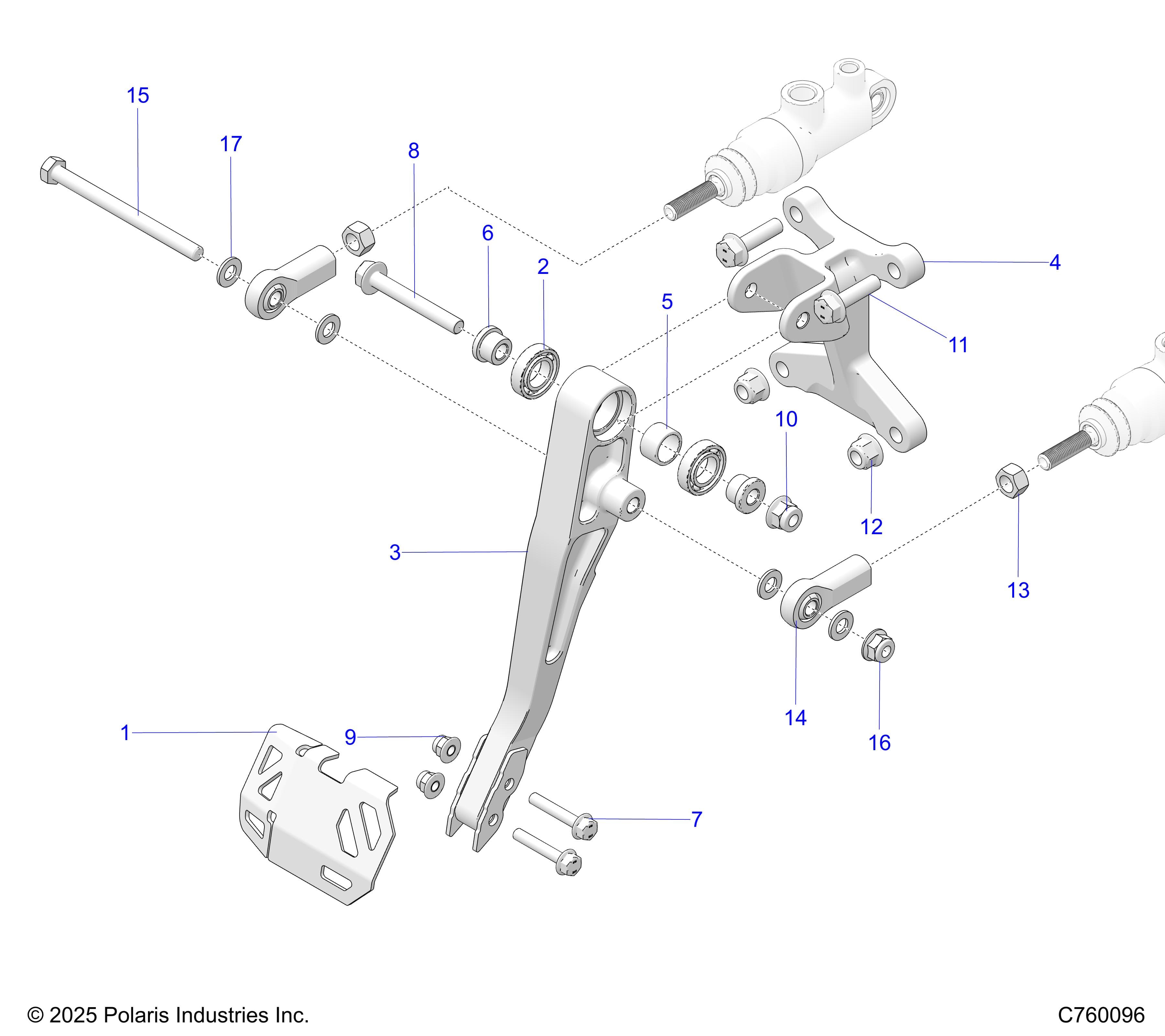 2026 RZR PRO R RACE H.O. β BRAKES, BRAKE PEDAL - Z26RRL2KAL (C760096) diagram