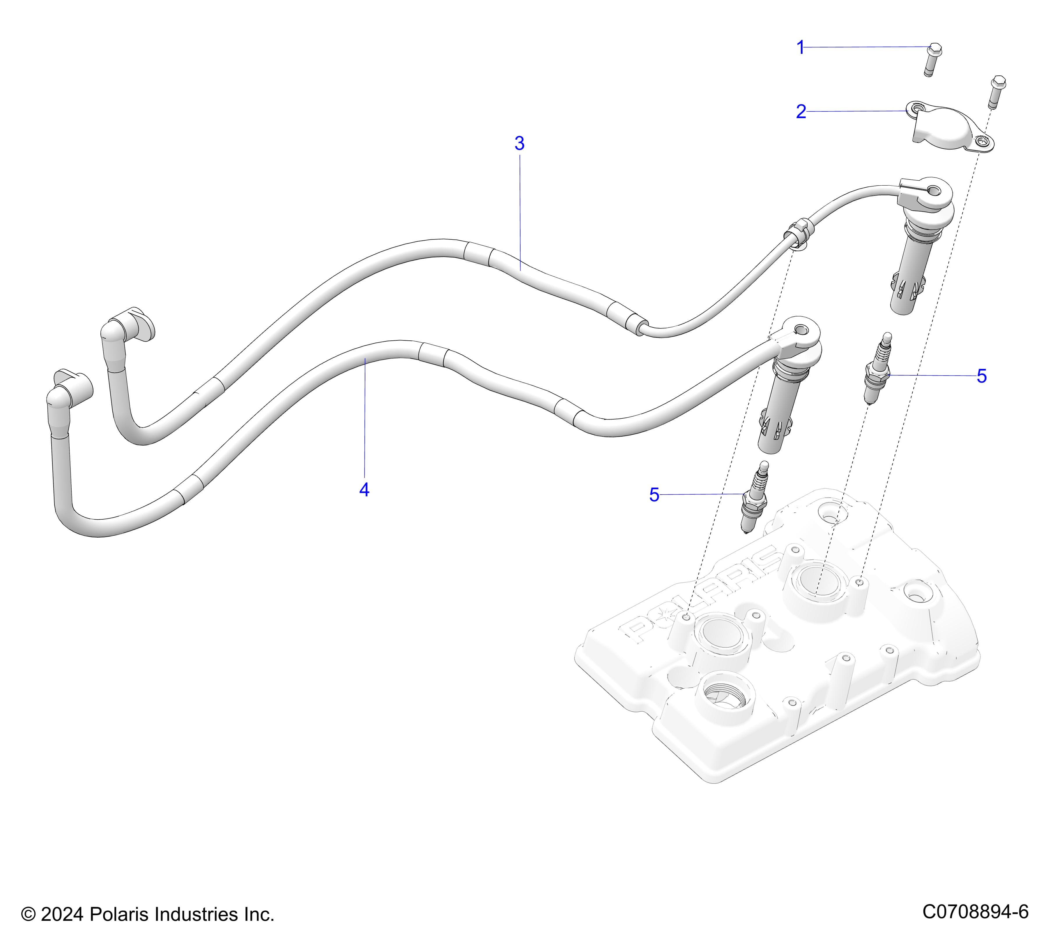 2026 POLARIS XPEDITION ADV 5 NORTHSTAR β ENGINE, IGNITION COILS AND SPARK PLUGS diagram