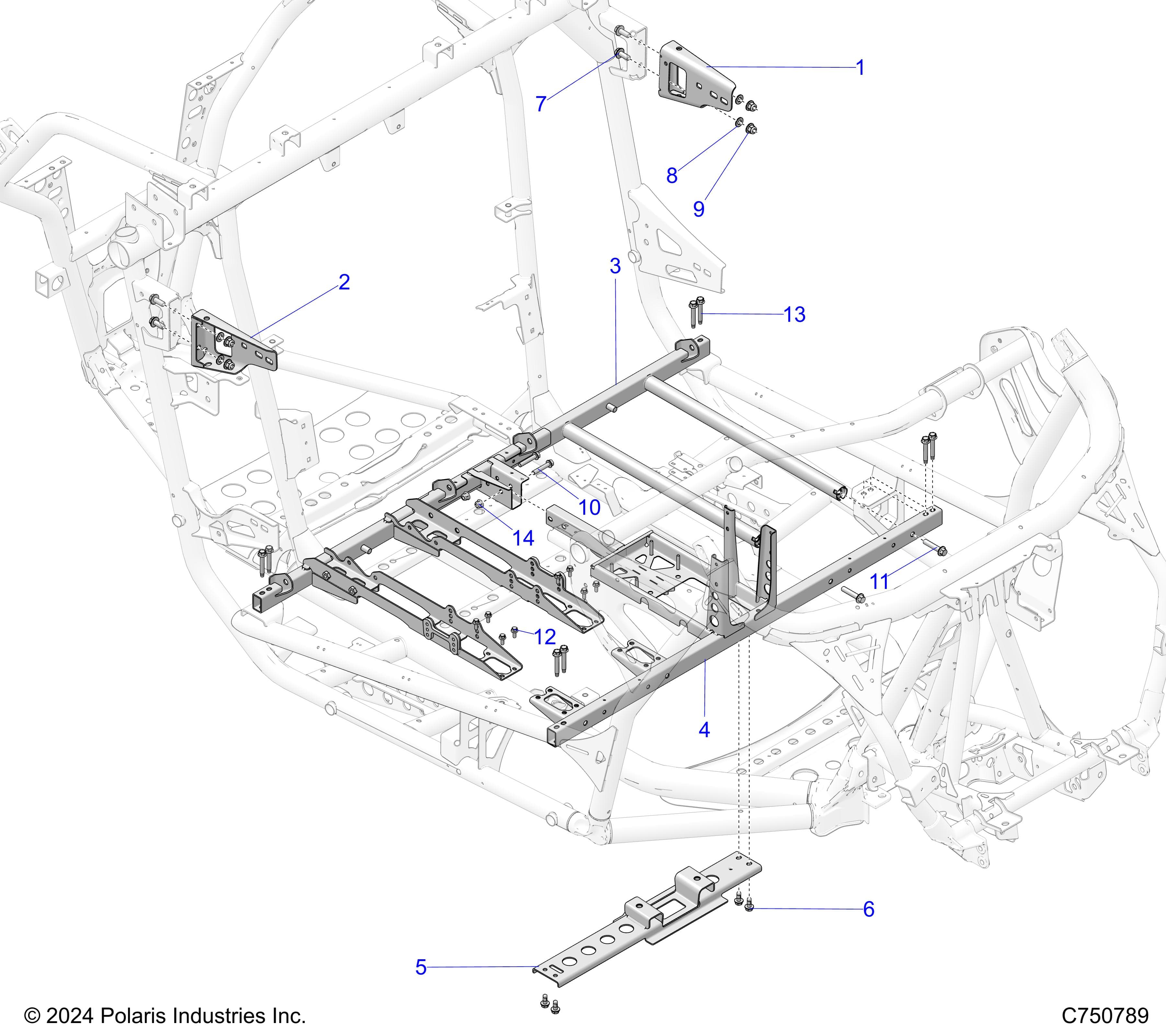 2026 RZR PRO XP ULTIMATE β CHASSIS, MOUNTING AND BRACKETS - Z26XPD92AN/BN/AH/BH (C750789) diagram