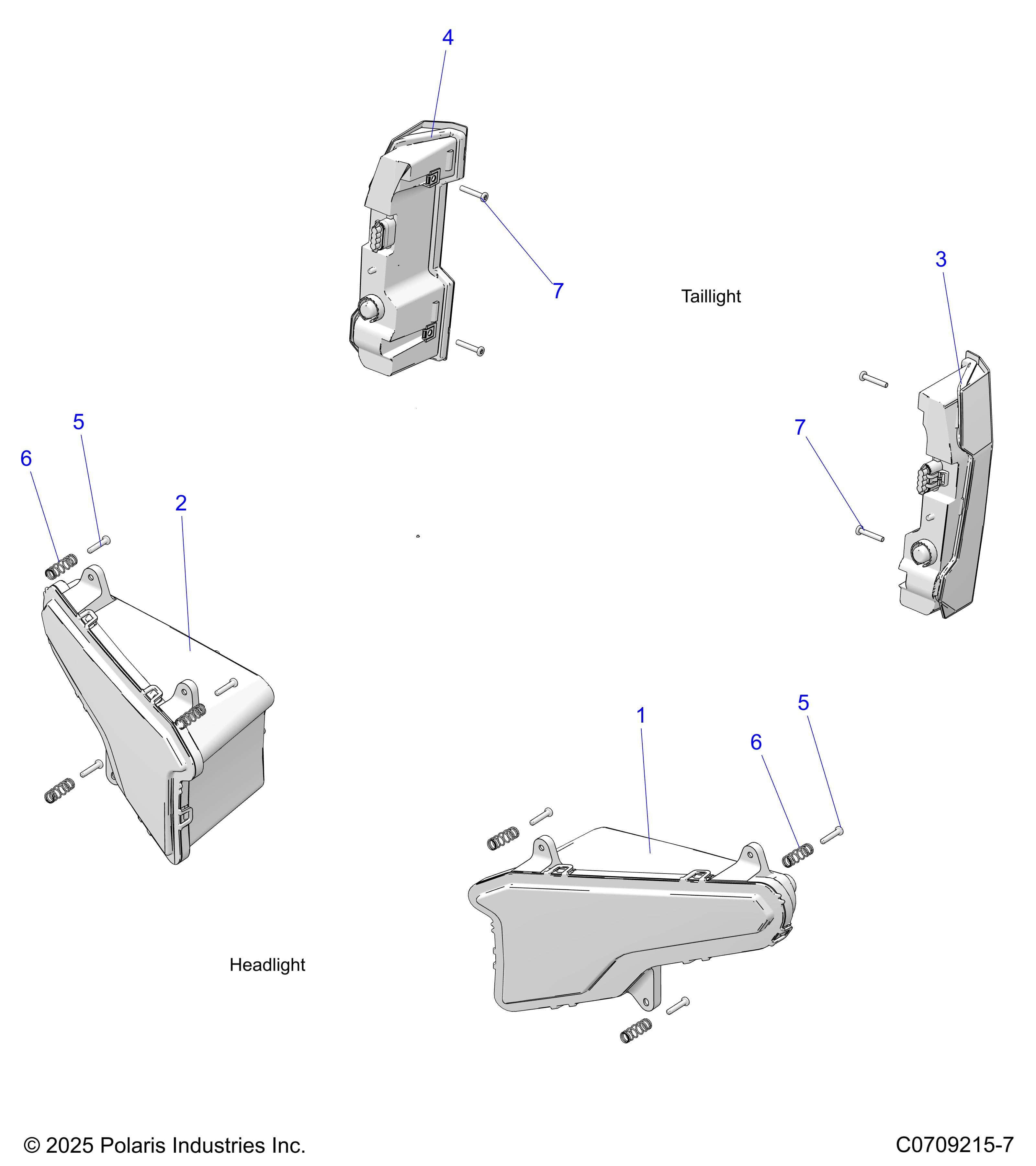 2026 POLARIS XPEDITION ADV NORTHSTAR β ELECTRICAL, HEADLIGHTS AND TAILLIGHTS diagram