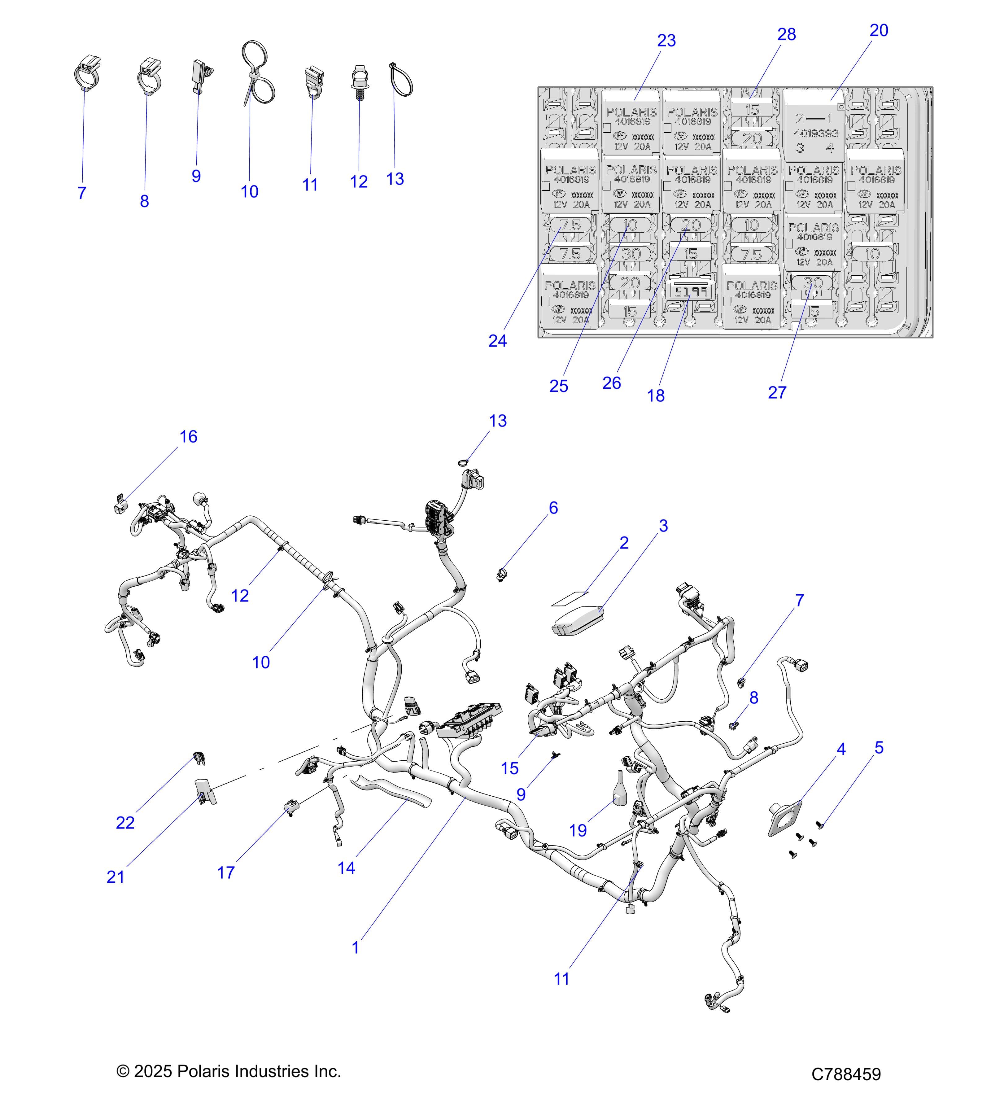 2026 RANGER 1000 XP NSTR ULTIMATE β ELECTRICAL, HARNESS CHASSIS - R26RRY99A9/AF/AH/AB/AS/B9/BH/BB/BS (C733230) diagram