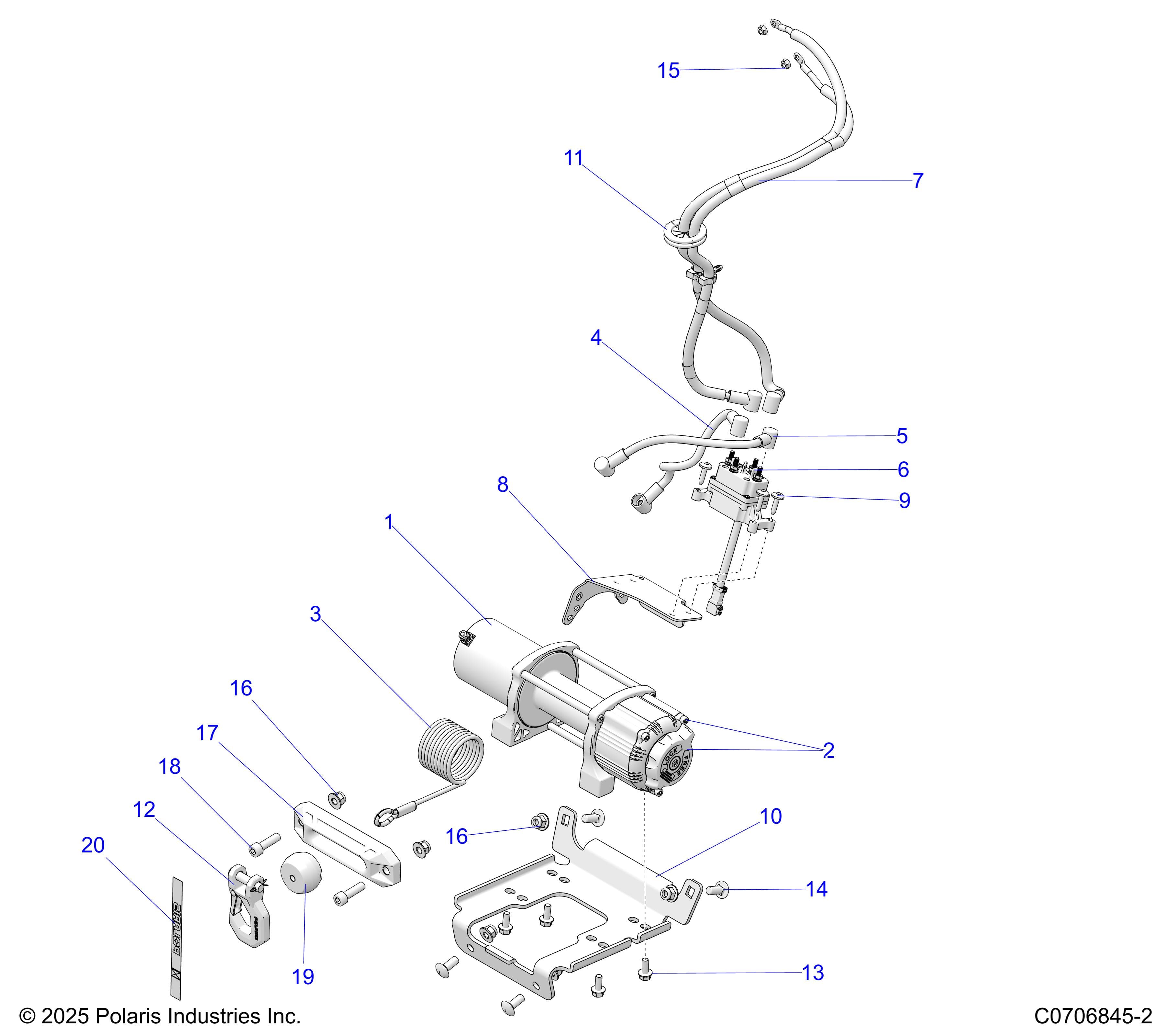 2026 GENERAL XP 1000 SPORT β CHASSIS, WINCH diagram