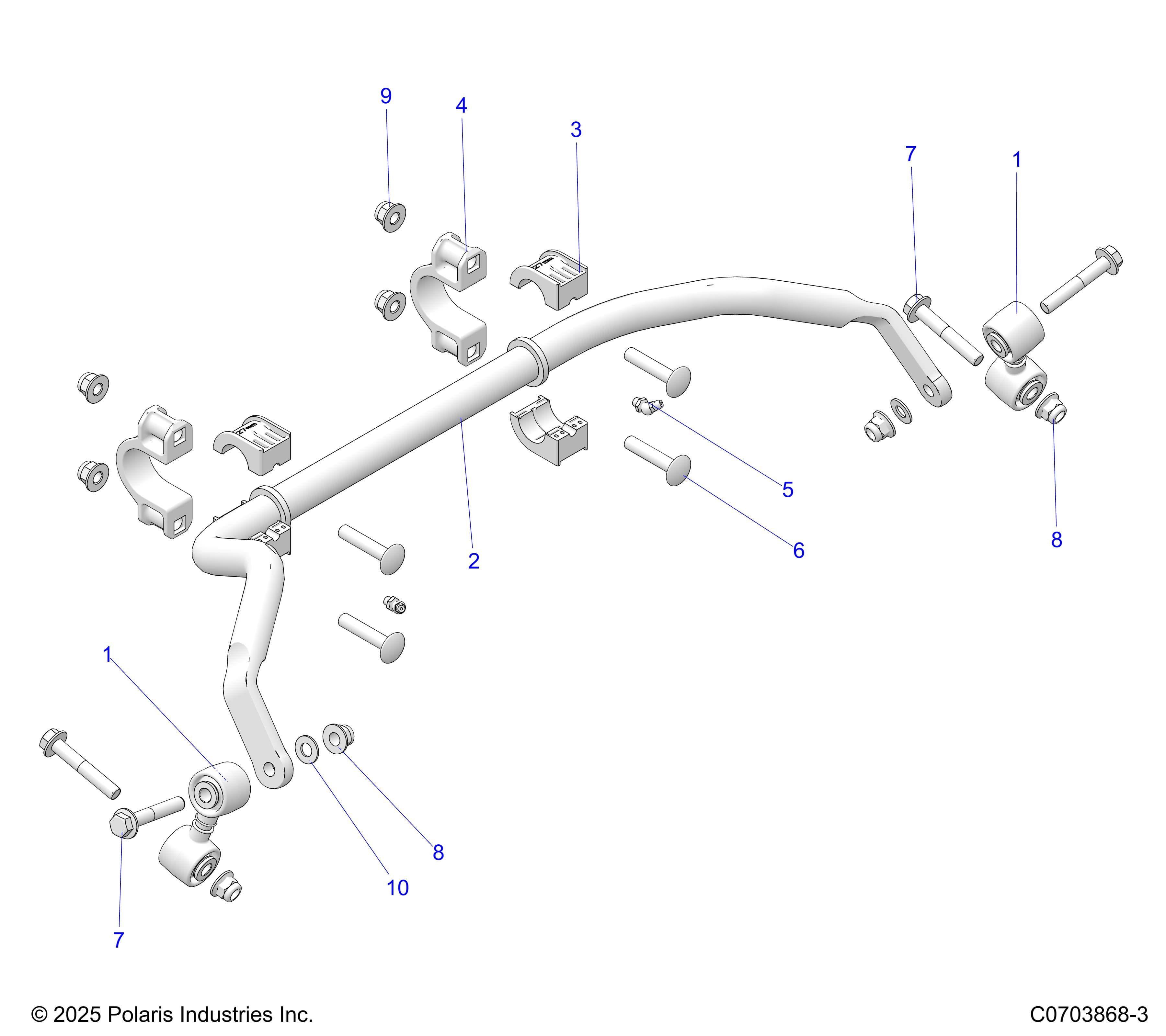 2026 GENERAL XP 1000 PREMIUM β SUSPENSION, REAR STABILIZER BAR diagram