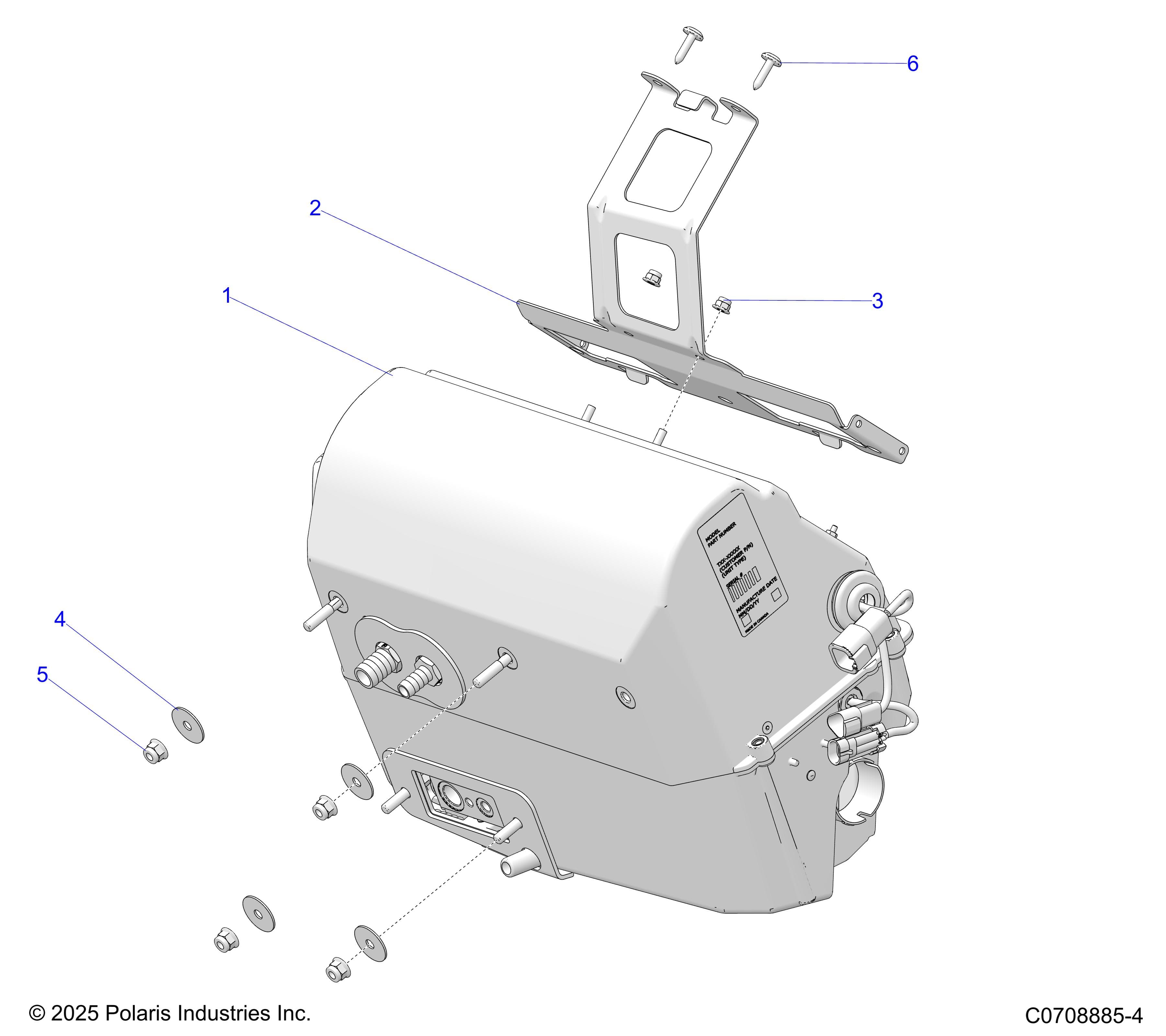 2026 POLARIS XPEDITION ADV 5 NORTHSTAR β BODY, HVAC, MAIN MOUNTING diagram