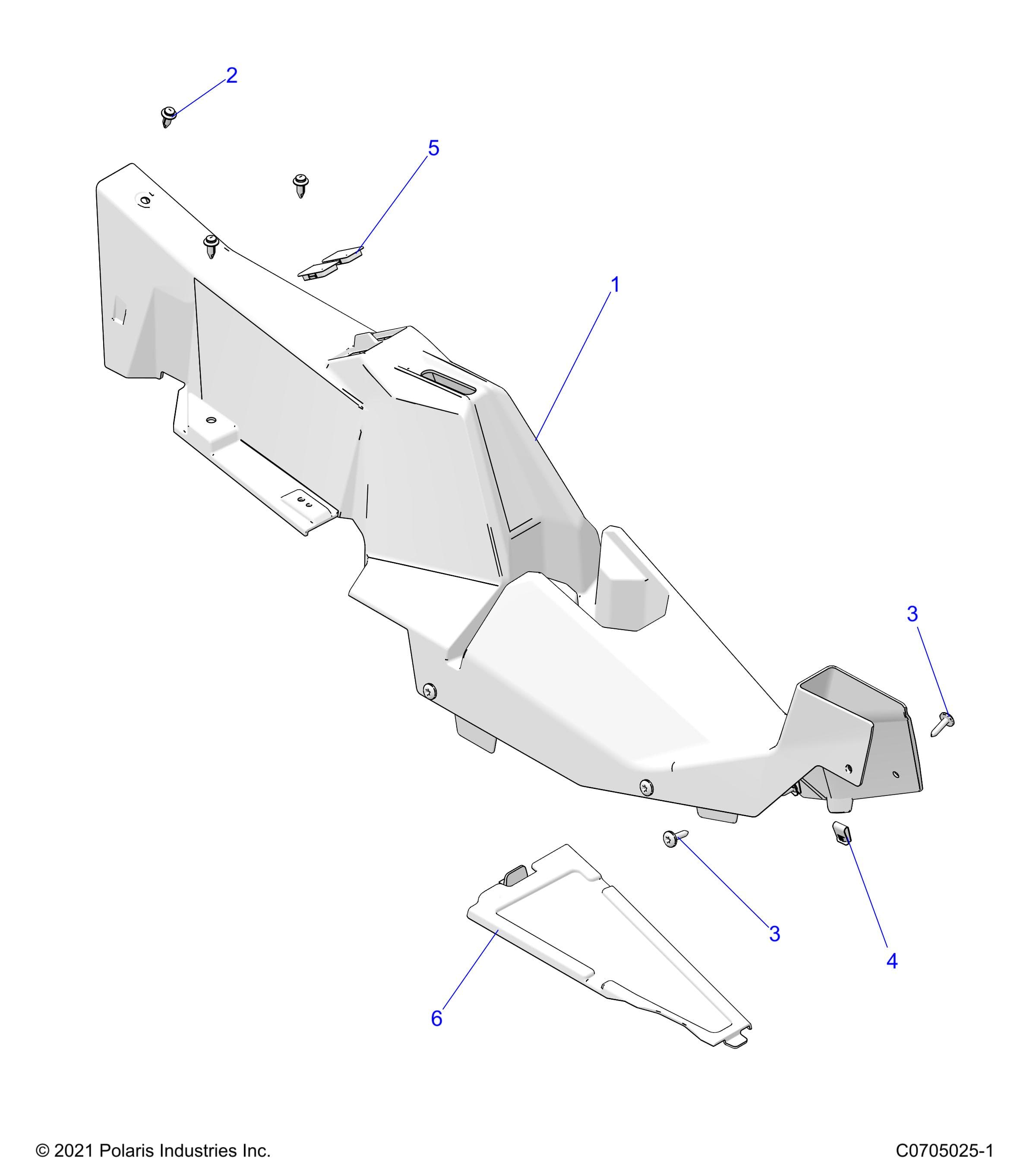 2026 RZR XP 1000 ULTIMATE β BODY, CENTER CONSOLE - Z26NET99A4/B4/A6/B6 (C0705025-1) diagram