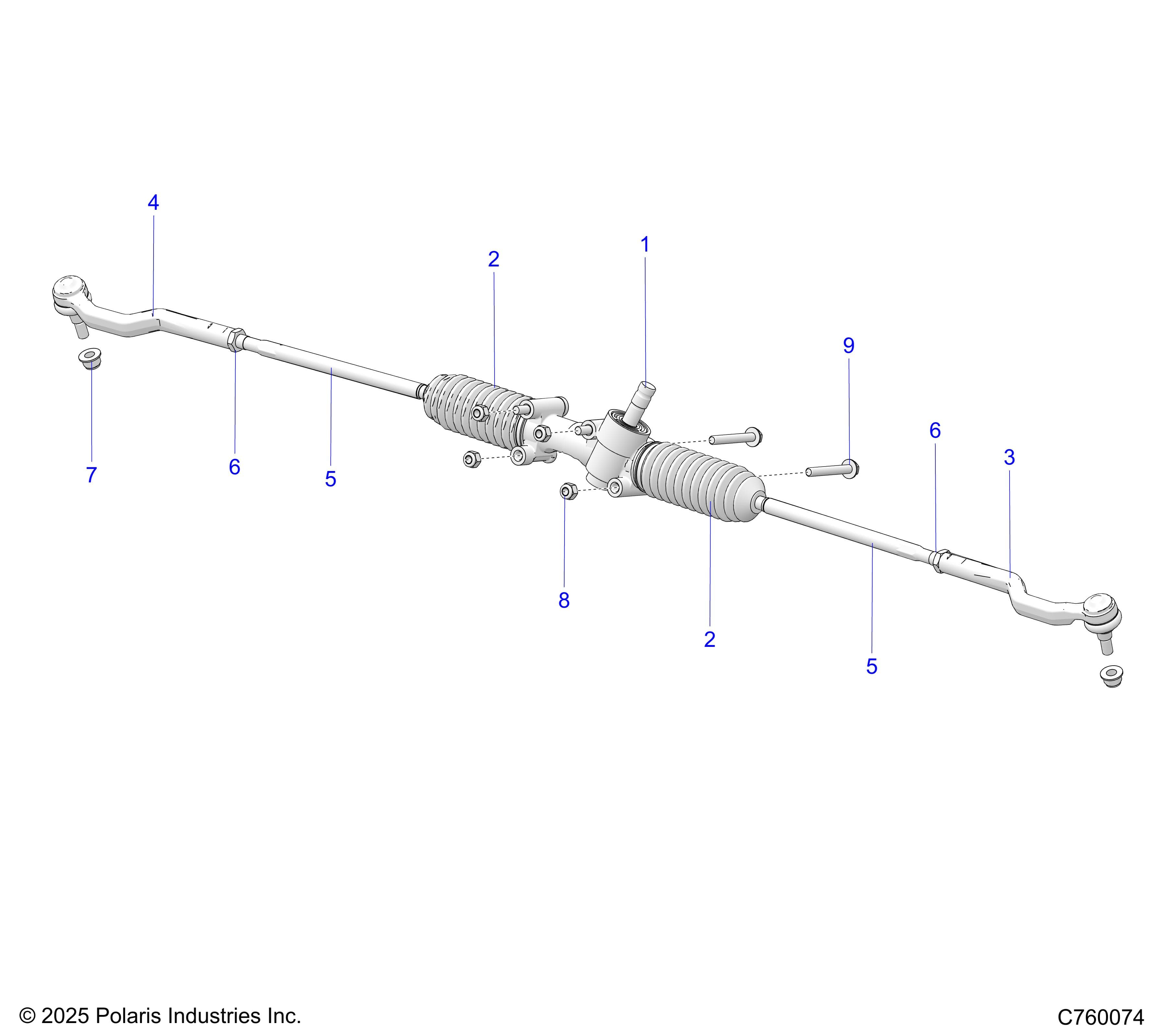 2026 RZR XP 1000 ULTIMATE β STEERING, GEAR BOX - Z26NET99A4/B4/A6/B6 (C760074) diagram