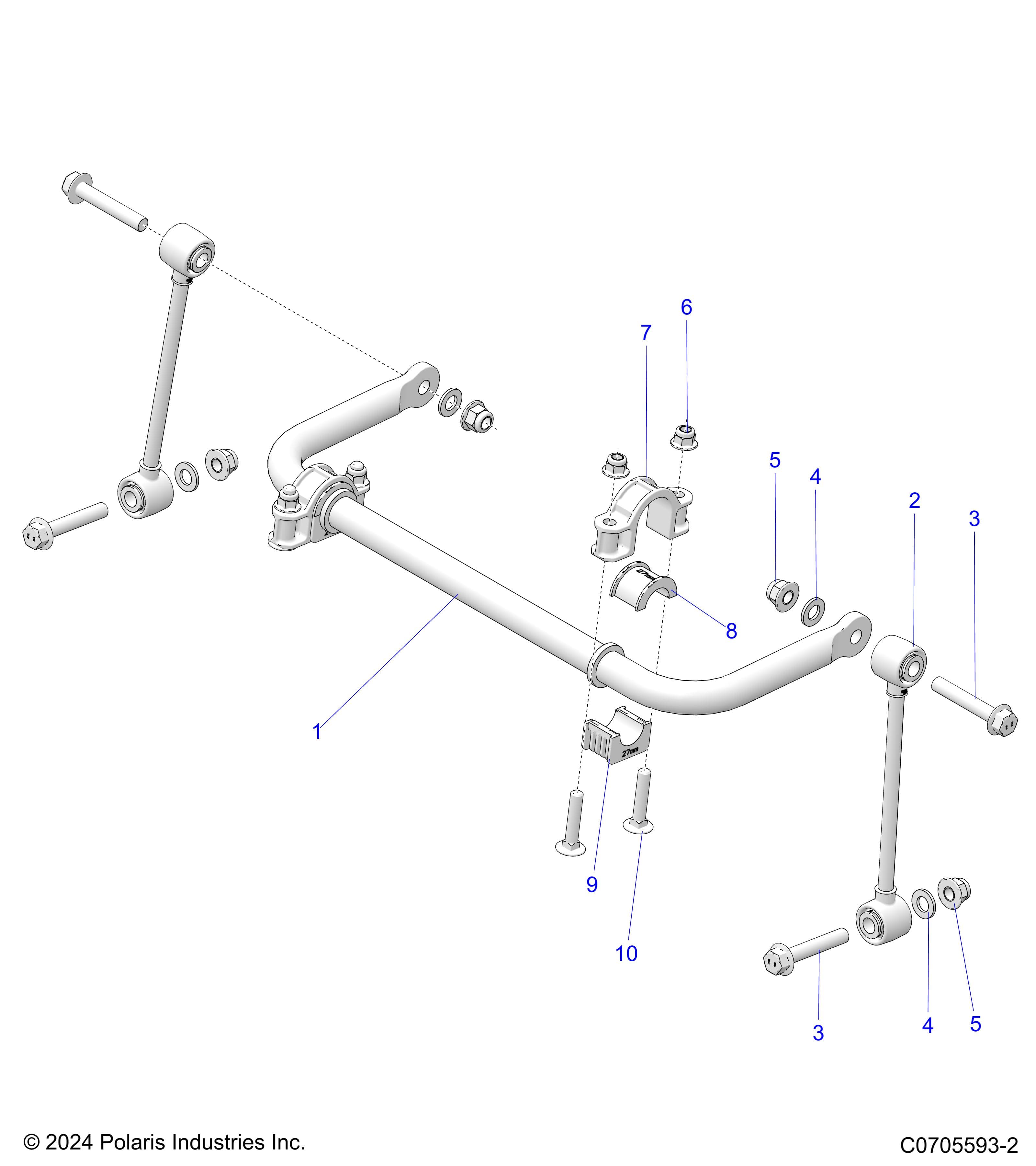 2026 POLARIS XPEDITION ADV 5 NORTHSTAR β SUSPENSION, FRONT STABILIZER BAR diagram