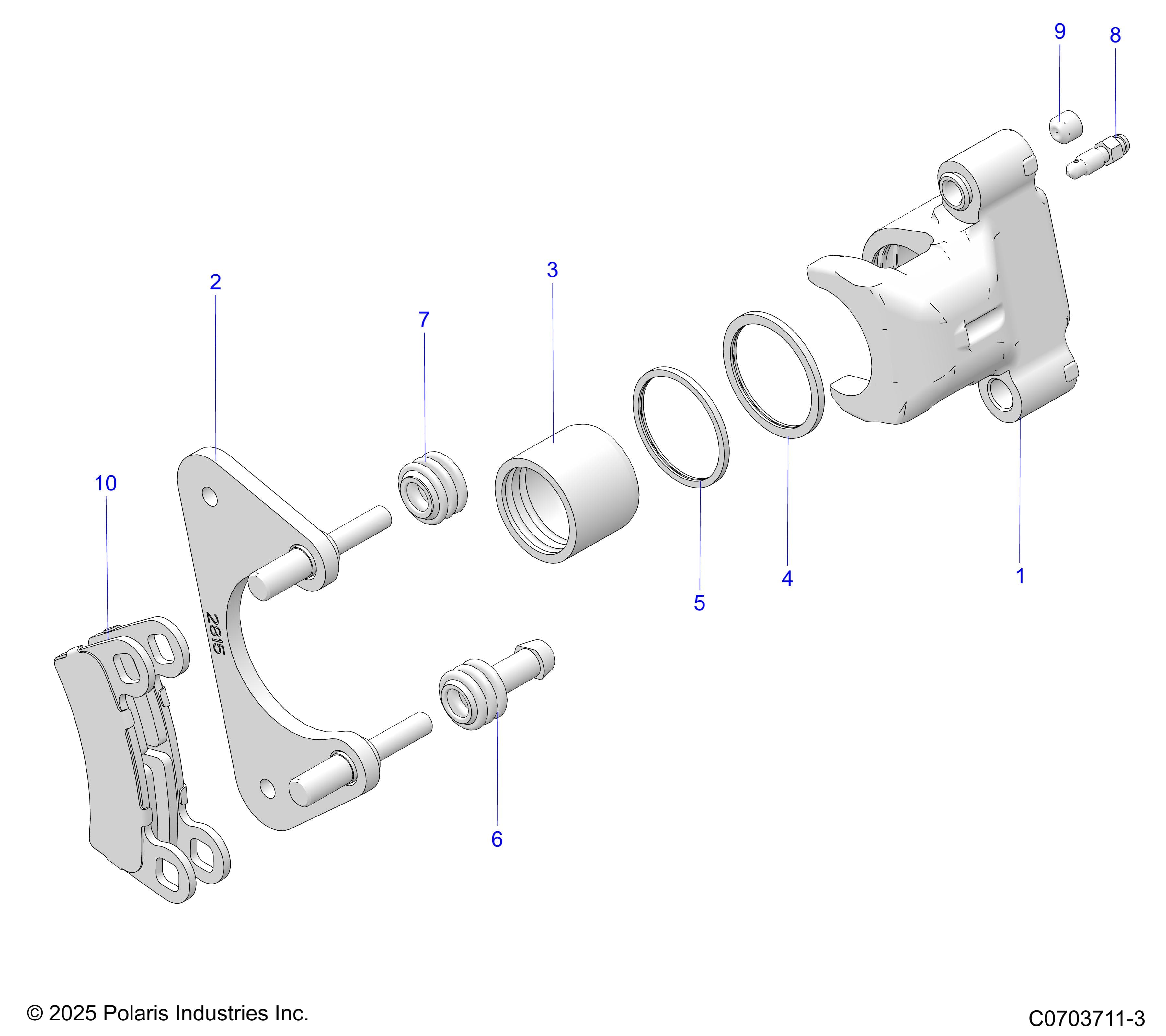 2026 GENERAL XP 1000 PREMIUM β BRAKES, REAR CALIPER diagram