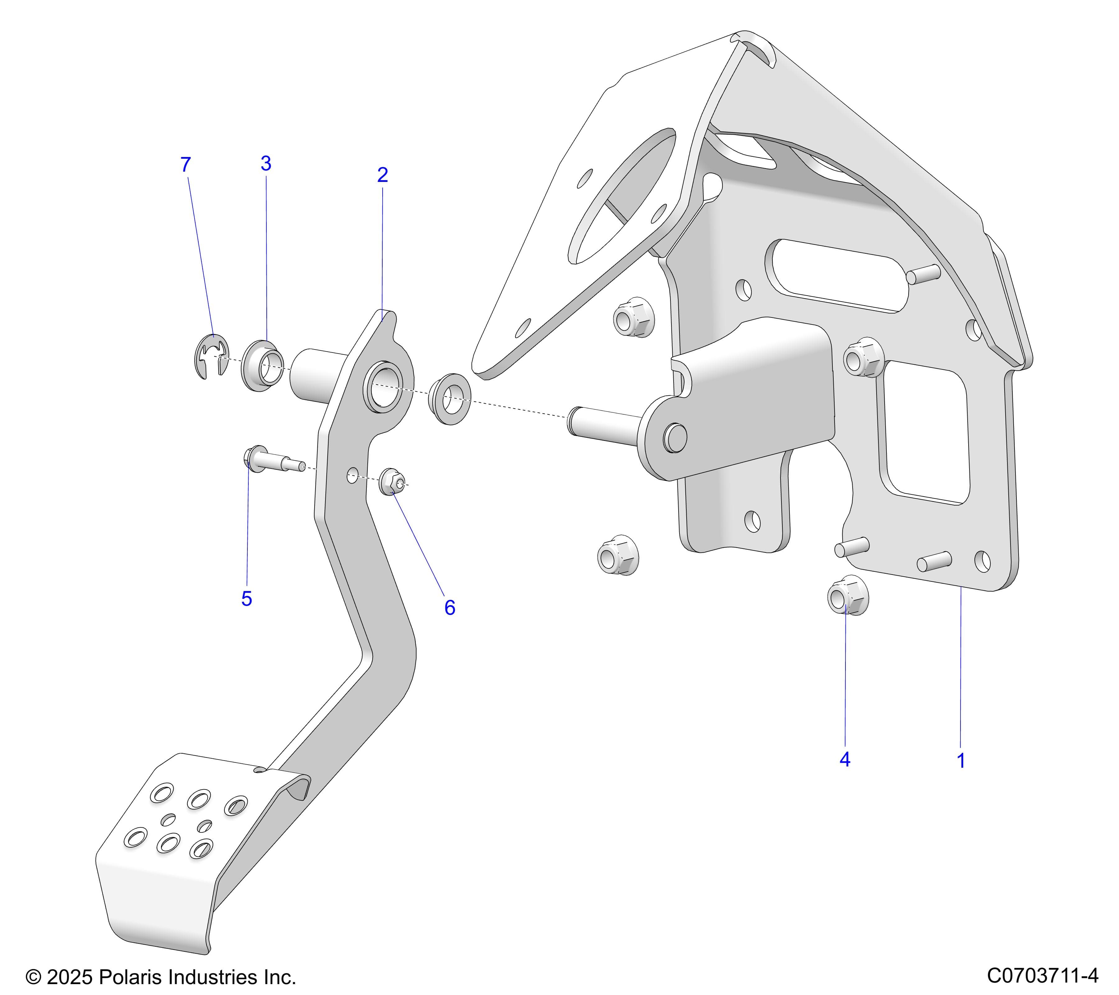2026 GENERAL XP 1000 PREMIUM β BRAKES, PEDAL diagram