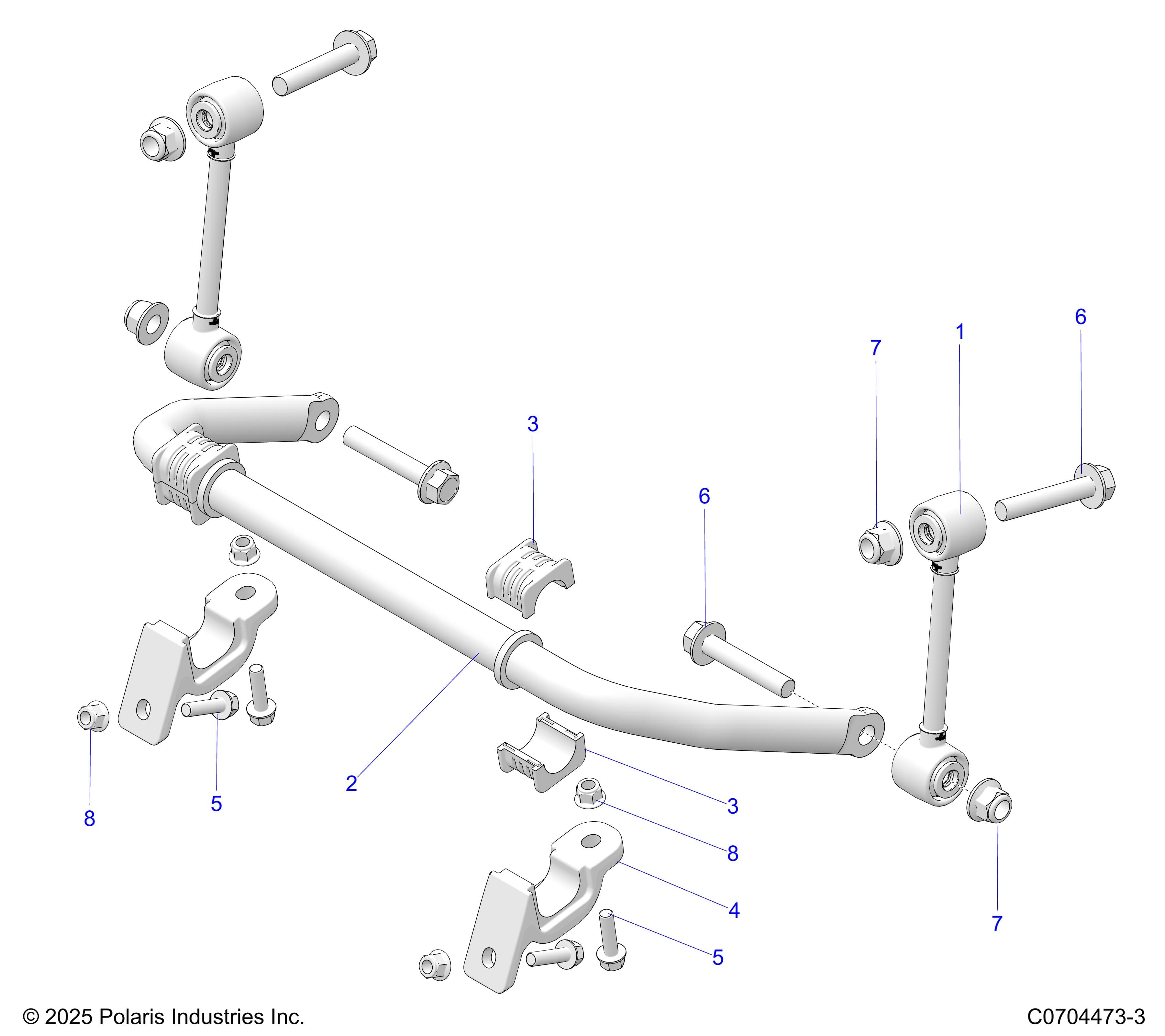 2026 GENERAL XP4 1000 PREMIUM β SUSPENSION, FRONT STABILIZER BAR diagram