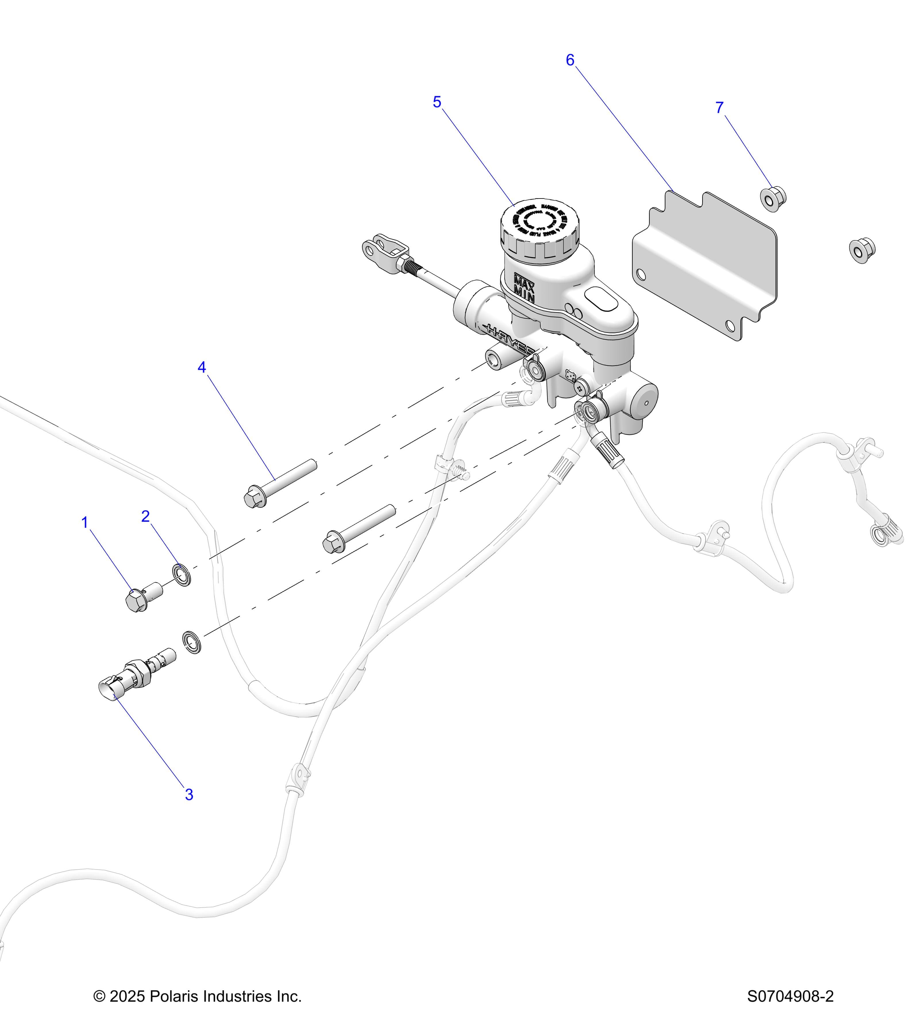 2026 RANGER 500 β BRAKES, MASTER CYLINDER diagram