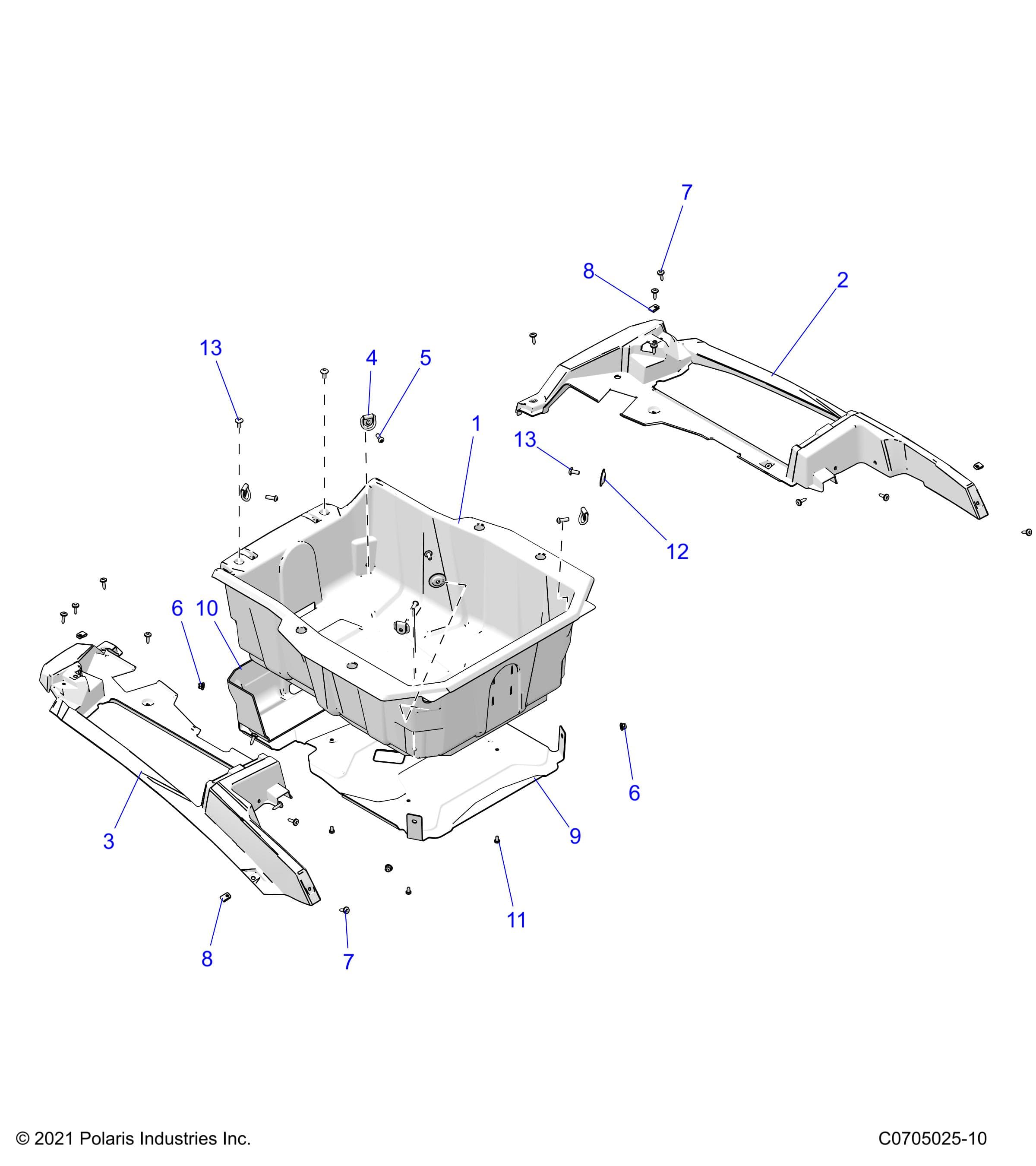 2026 RZR XP S 1000 ULTIMATE β BODY, REAR RACK - Z26NEY99A4/B4/A6/B6 (C0705025-10) diagram